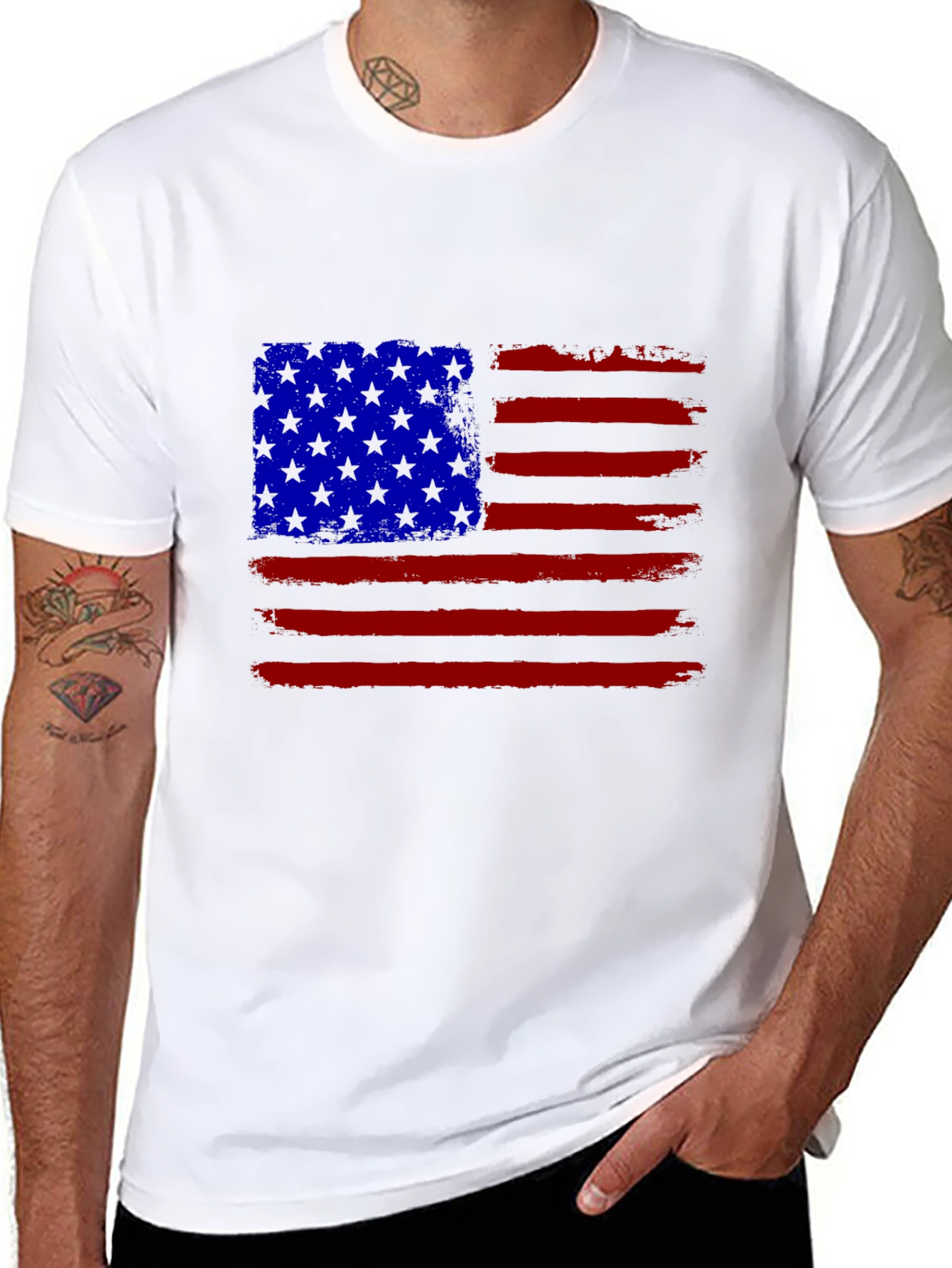 American Flag T-Shirt - Patriotic USA Design