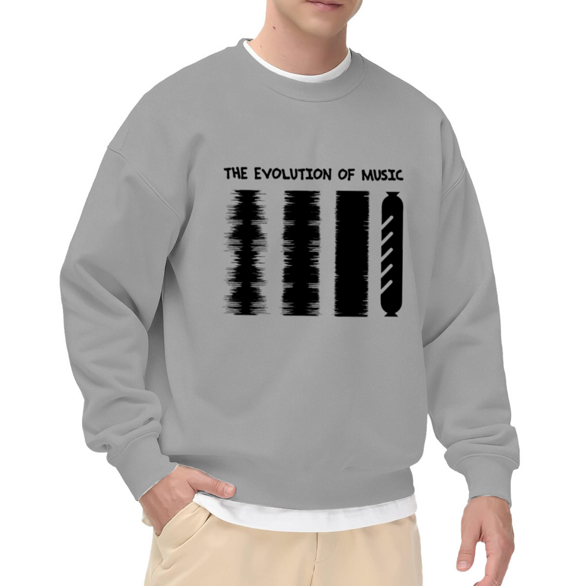 THE EVOLUTION OF MUSIC - Vintage Music Graphic ԲÁìÎÀÒÂ | Unisex Pullover Sweatshirt