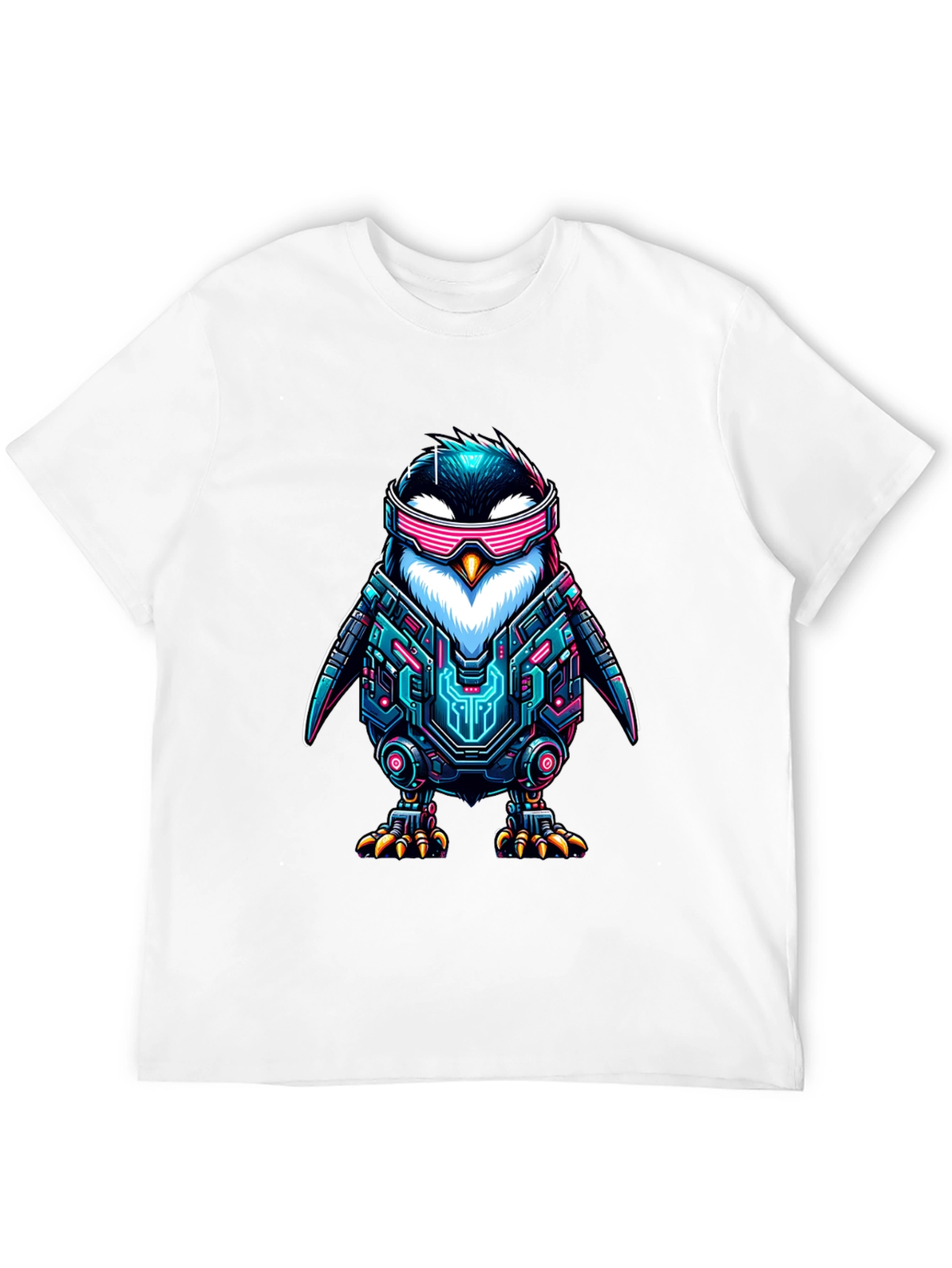 Cyber Penguin T-Shirt - Sci-Fi Style