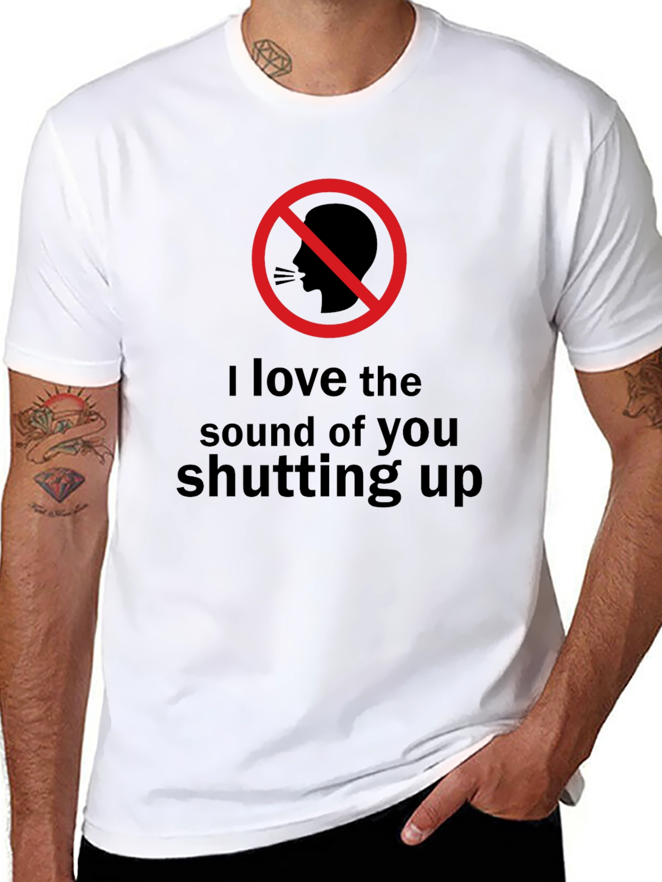 Shut Up T-Shirt - Graphic Novelty Tee