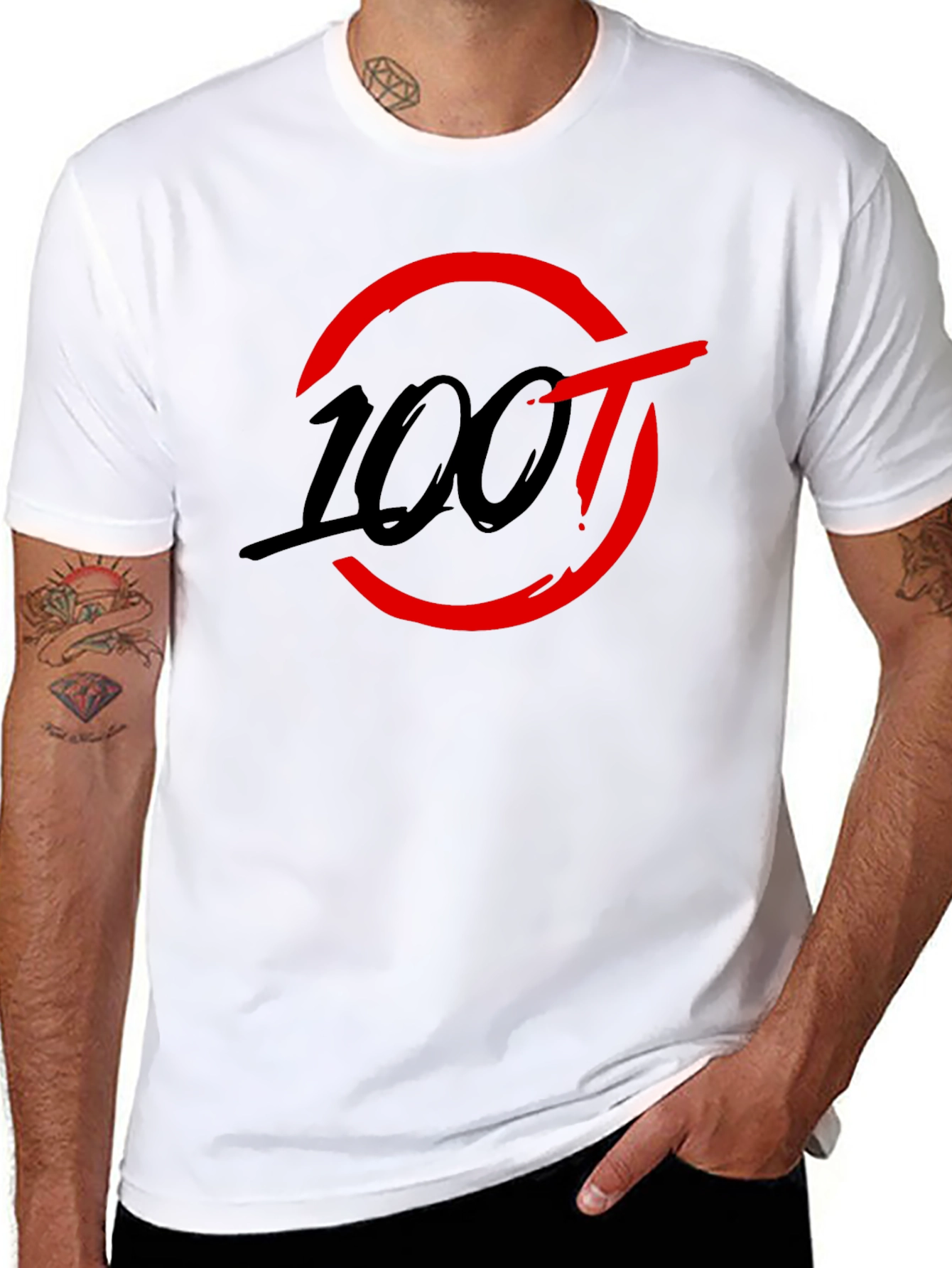 100 Thieves Graphic T-Shirt - Black Cotton Tee