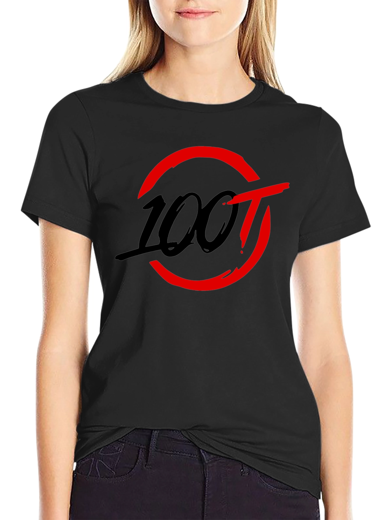100 Thieves Graphic T-Shirt - Black Cotton Tee