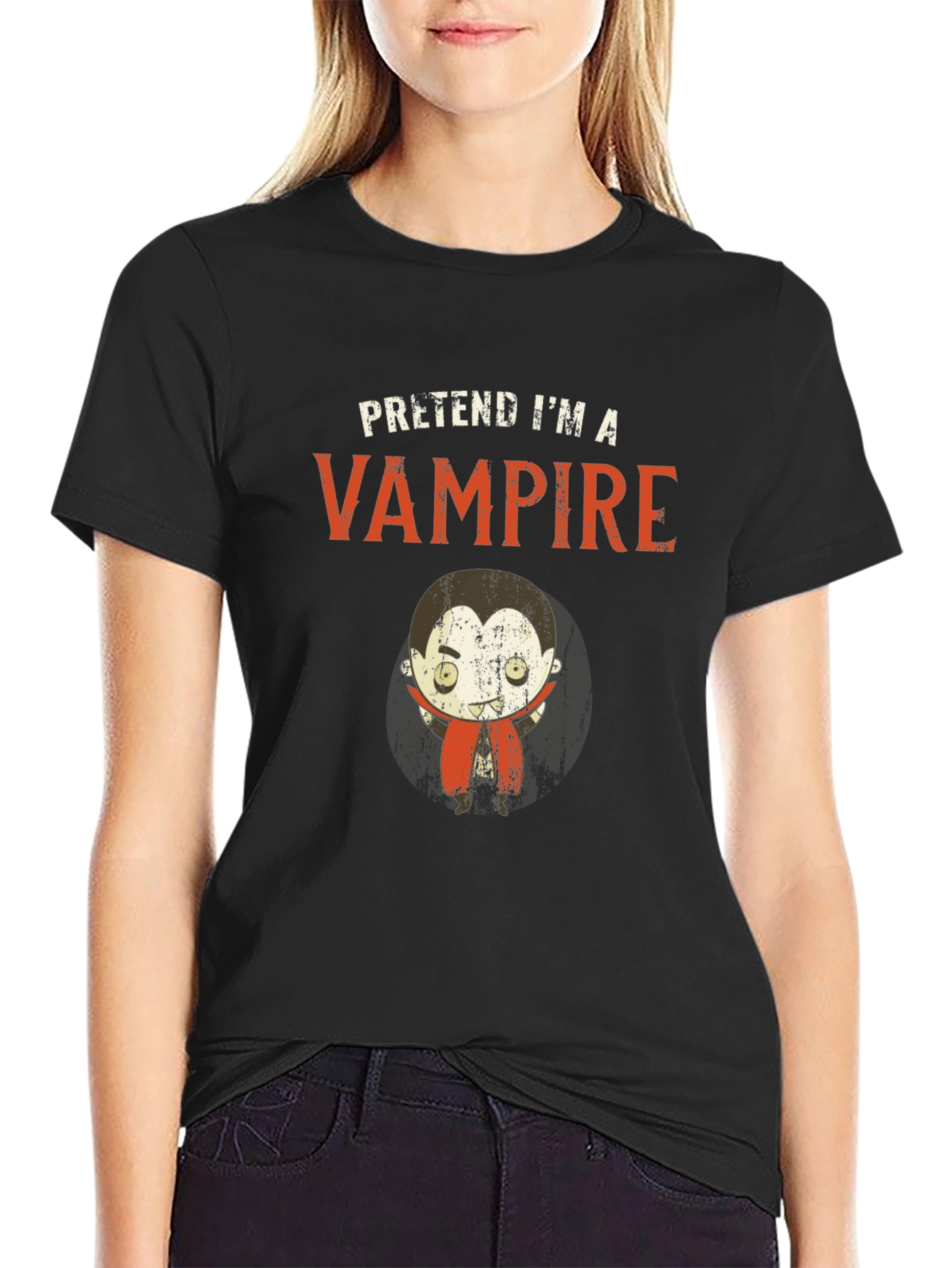 Pretend Im A Vampire Funny Halloween T-Shirt
