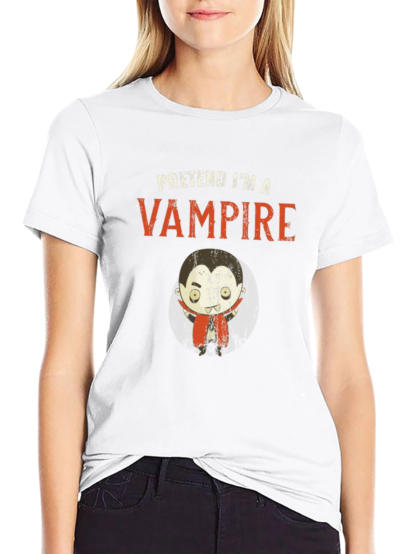 Pretend Im A Vampire Funny Halloween T-Shirt