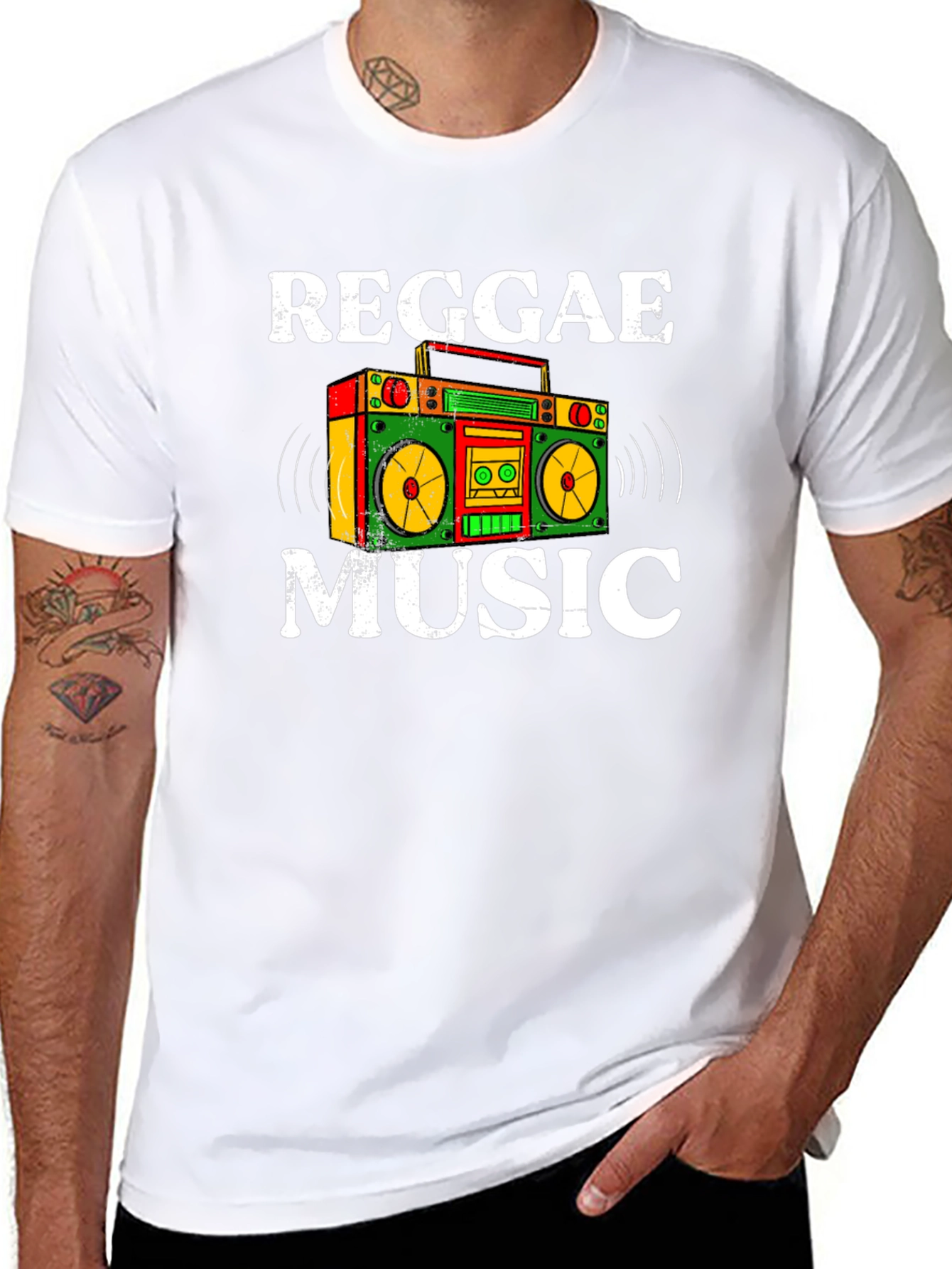 Reggae Music Boombox Graphic Tee