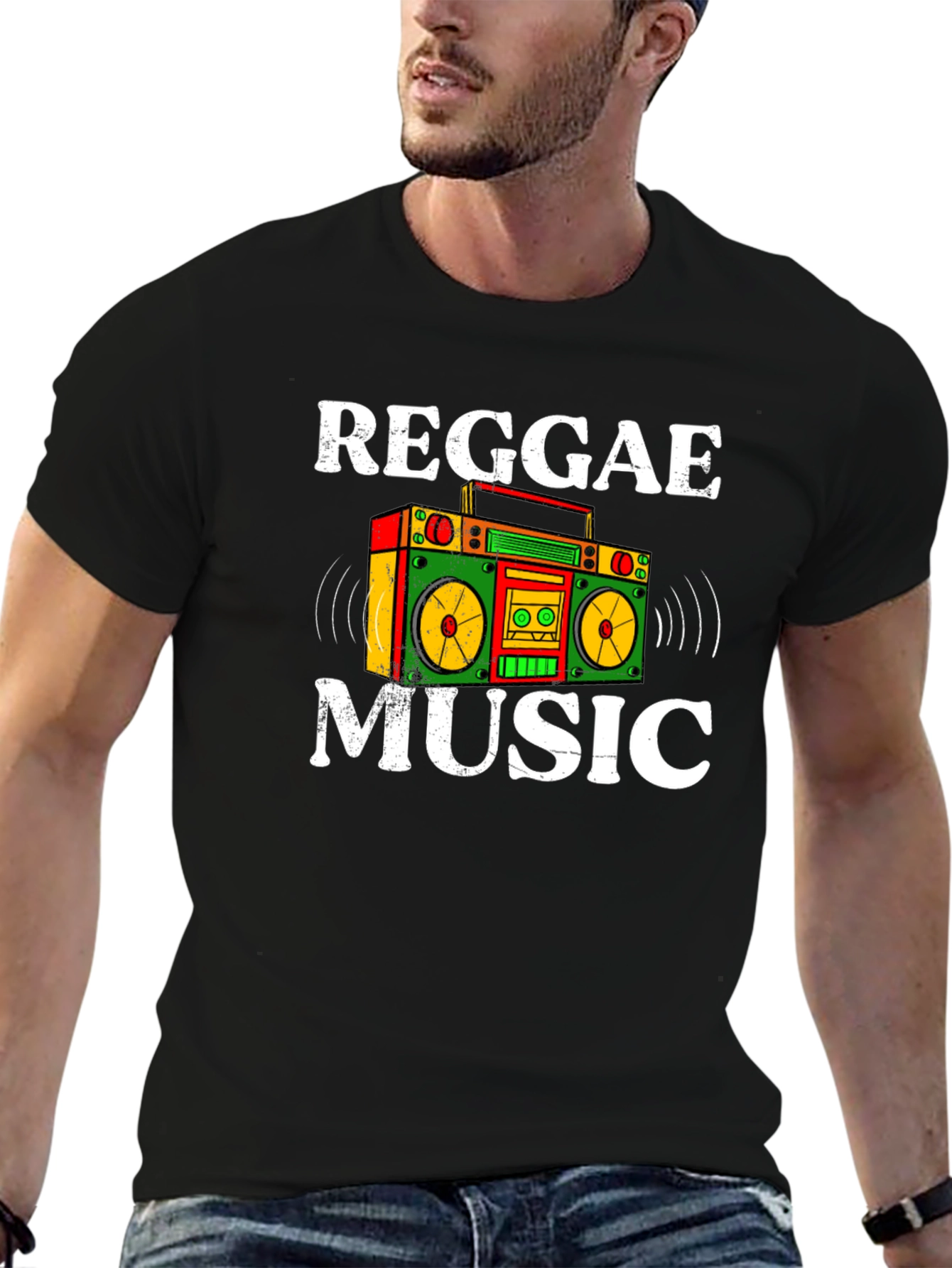 Reggae Music Boombox Graphic Tee