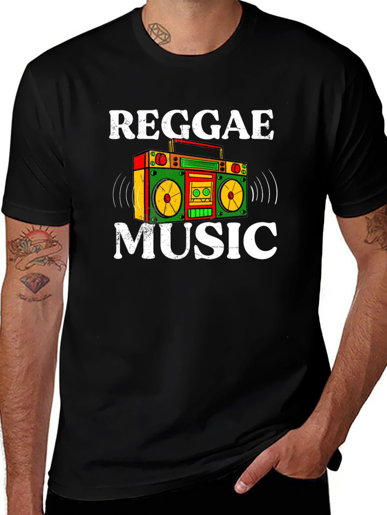 Reggae Music Boombox Graphic Tee