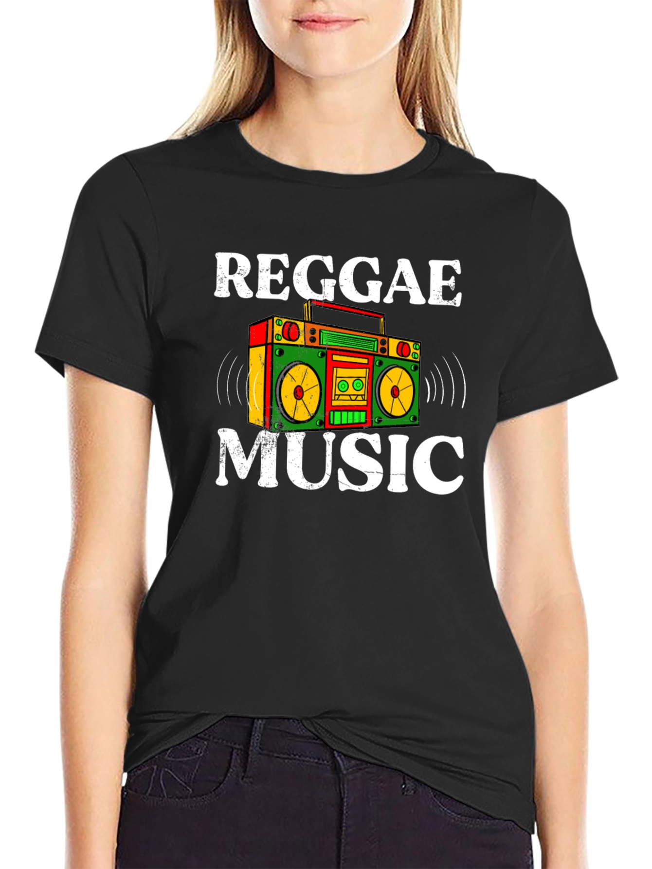Reggae Music Boombox Graphic Tee