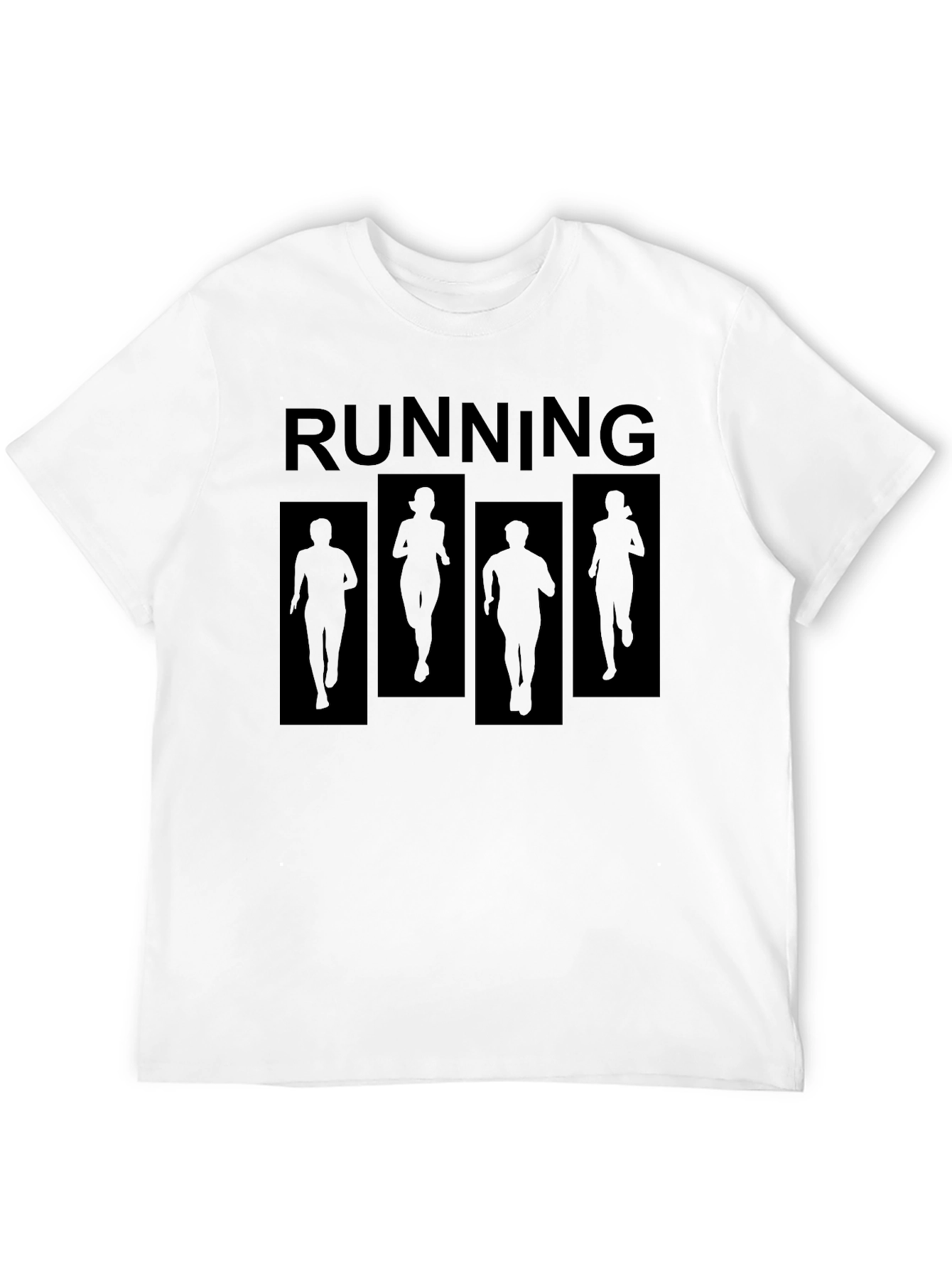 Running Silhouette Graphic Tee - Black Unisex T-Shirt