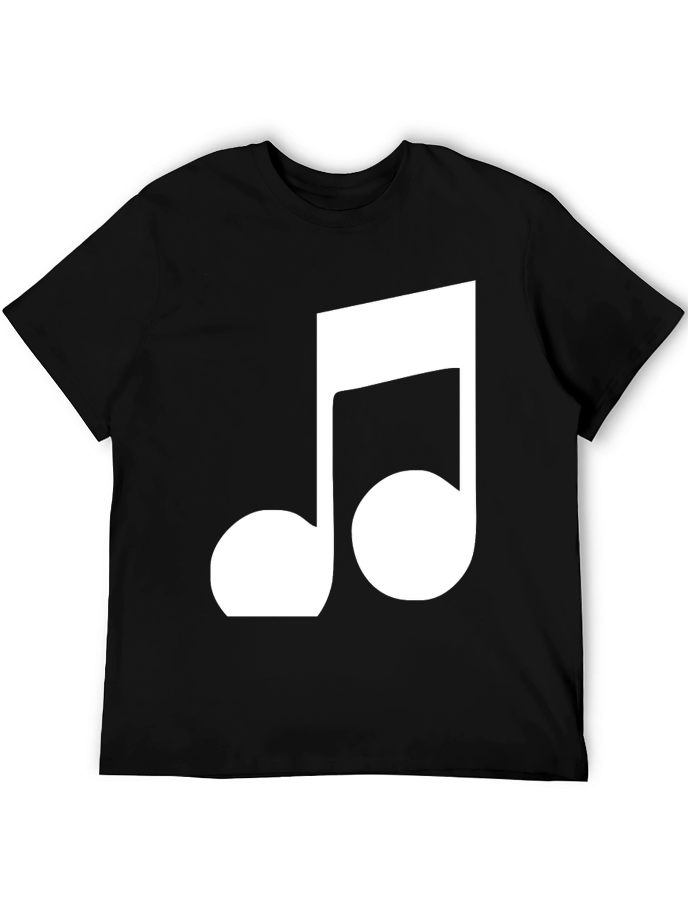 Musical Note T-Shirt - Classic Black Cotton Tee
