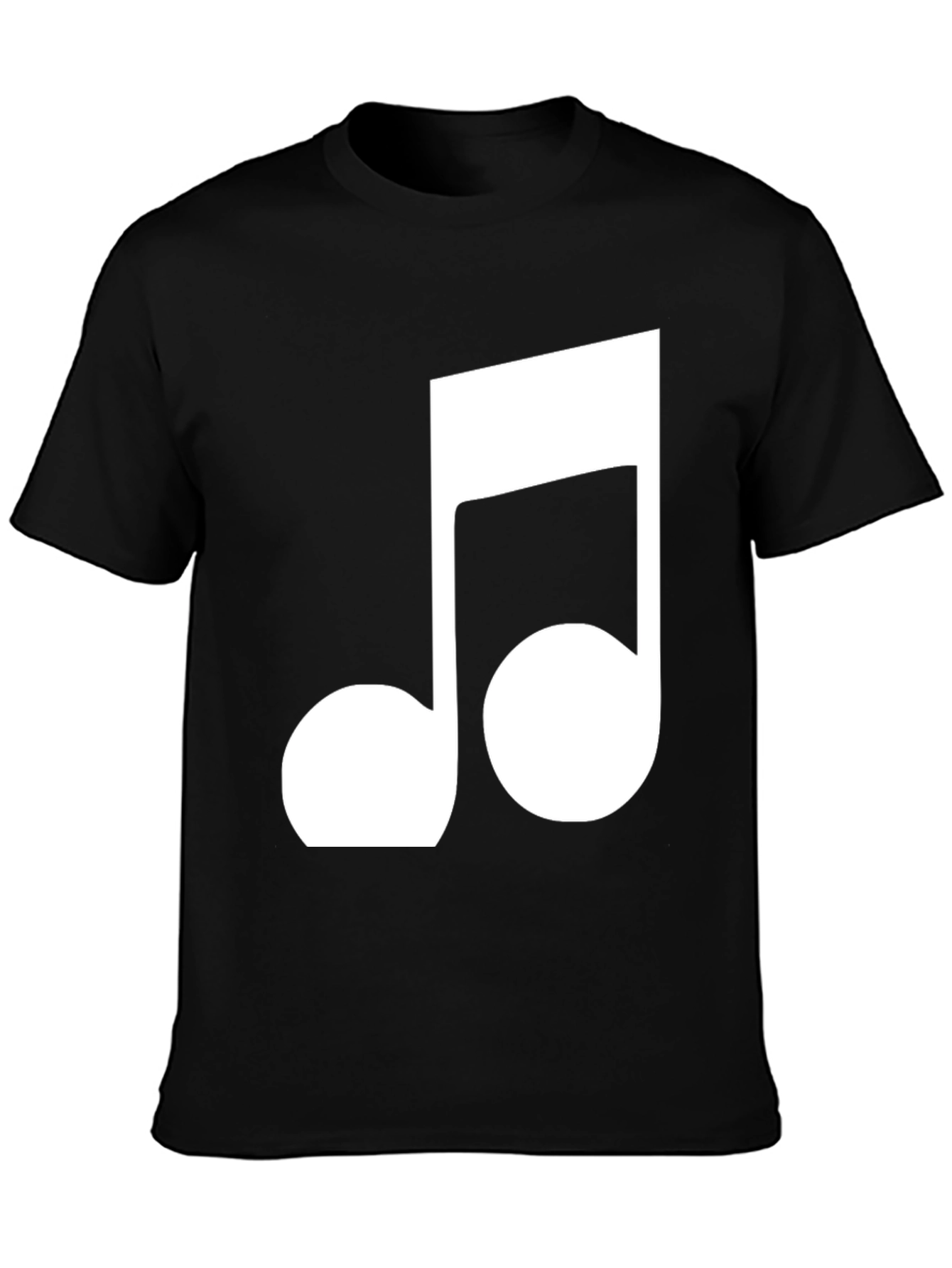 Musical Note T-Shirt - Classic Black Cotton Tee