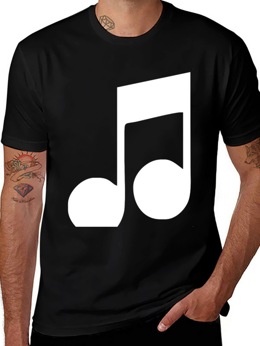 Musical Note T-Shirt - Classic Black Cotton Tee