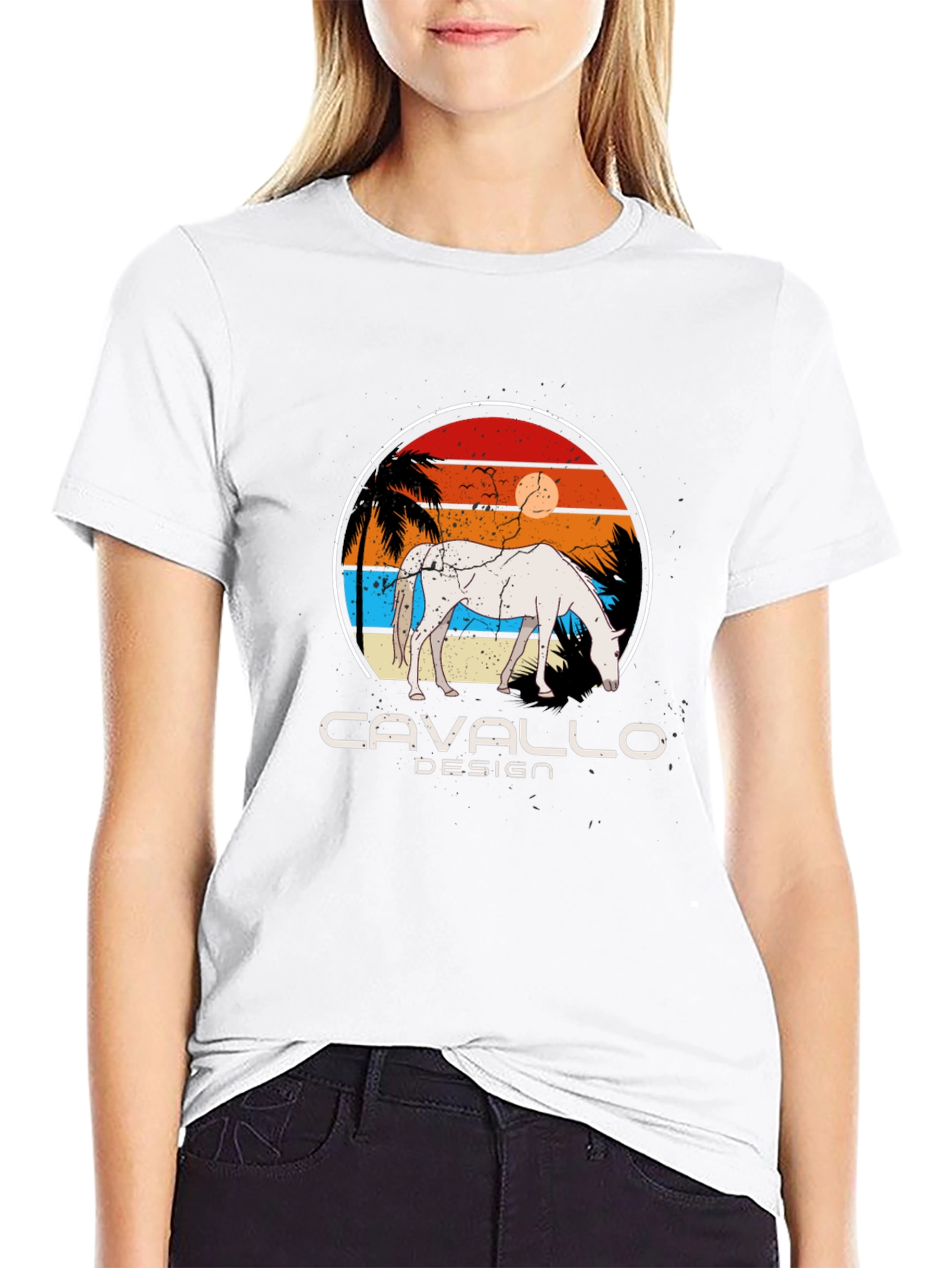 Retro Horse T-Shirt - Cavallo Design