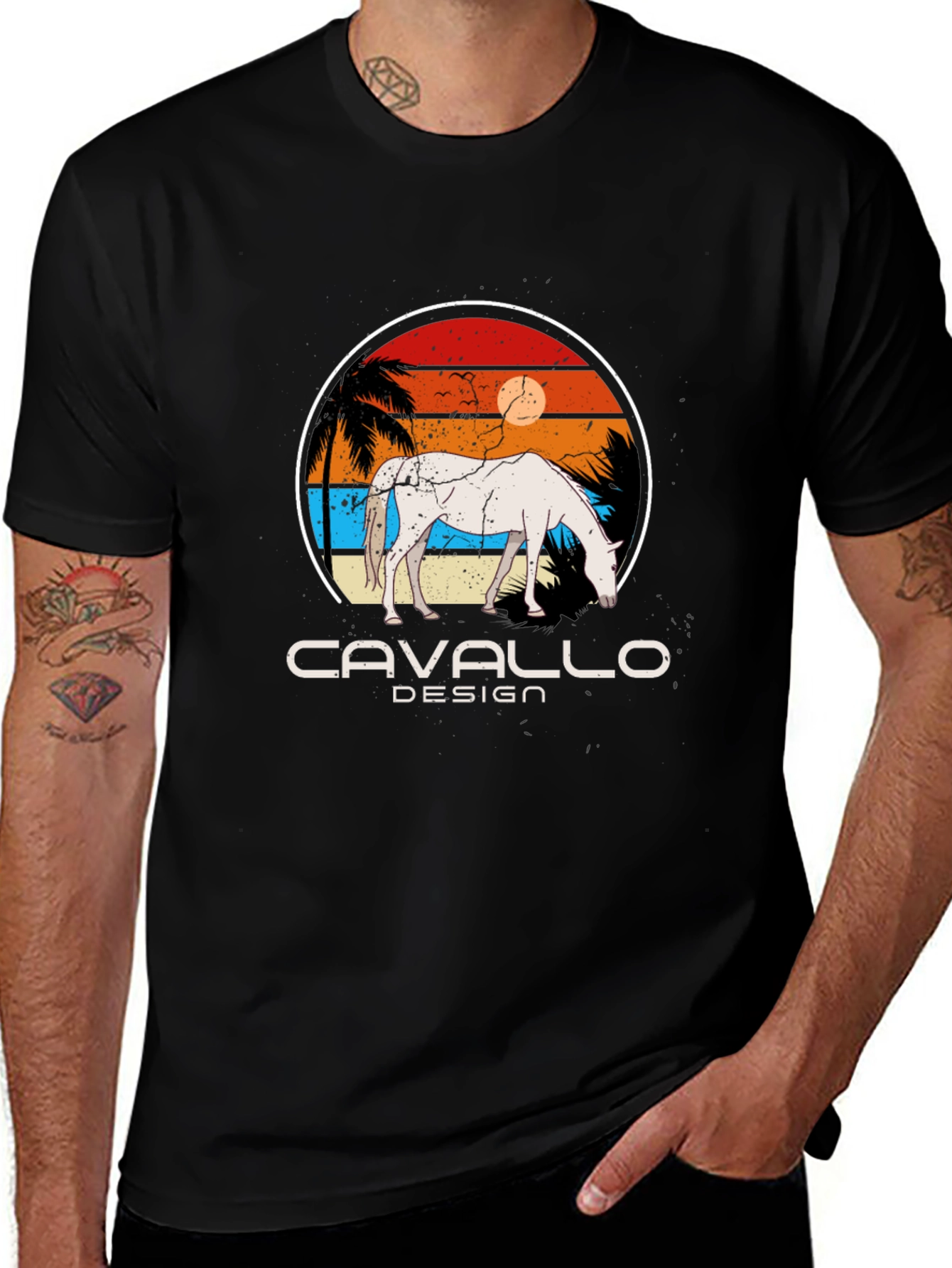 Retro Horse T-Shirt - Cavallo Design