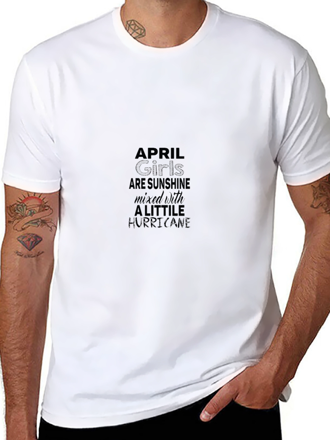 April Girls Sunshine Hurricane Black Graphic Tee