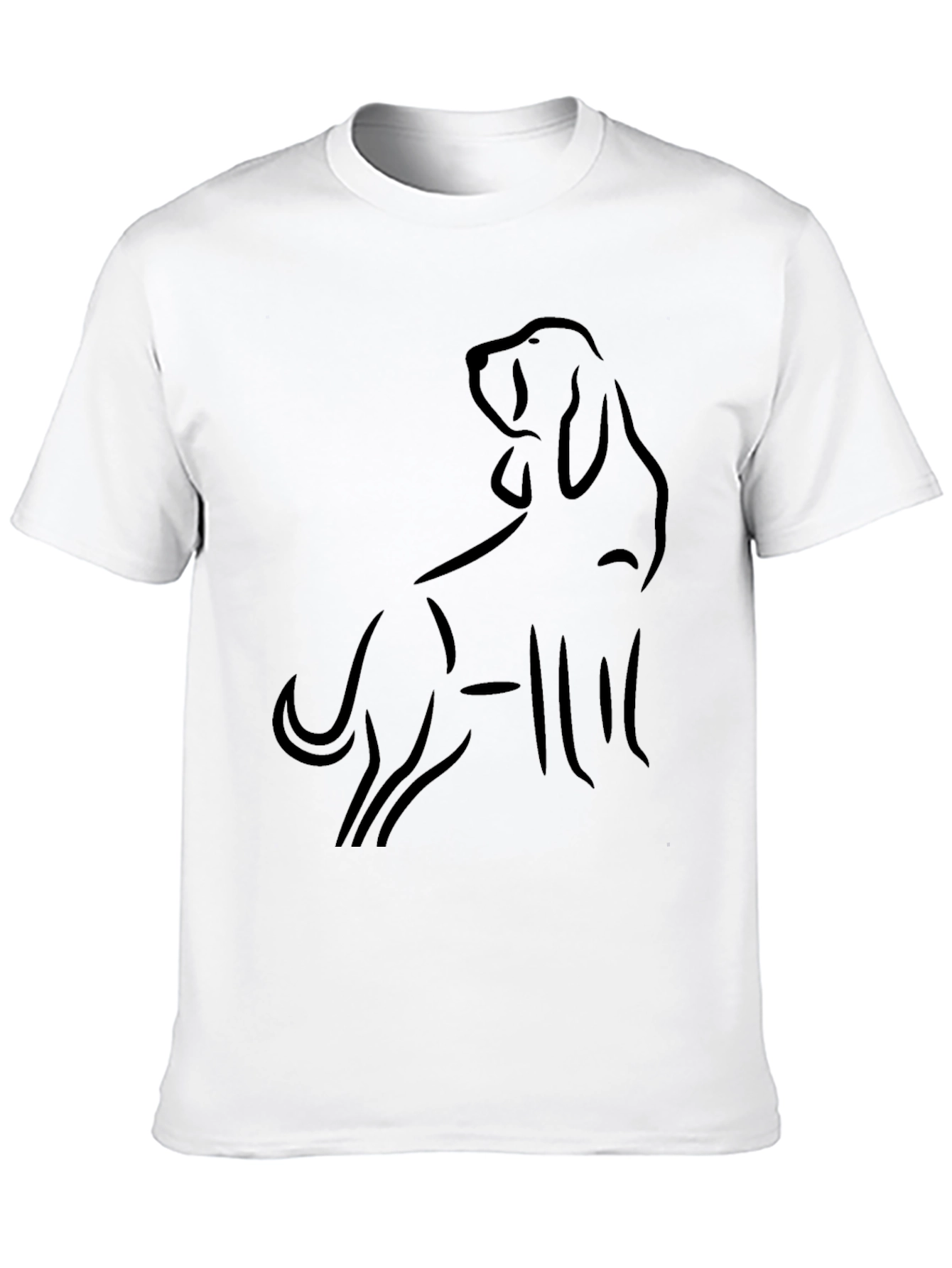 Black Dog Outline Graphic T-Shirt