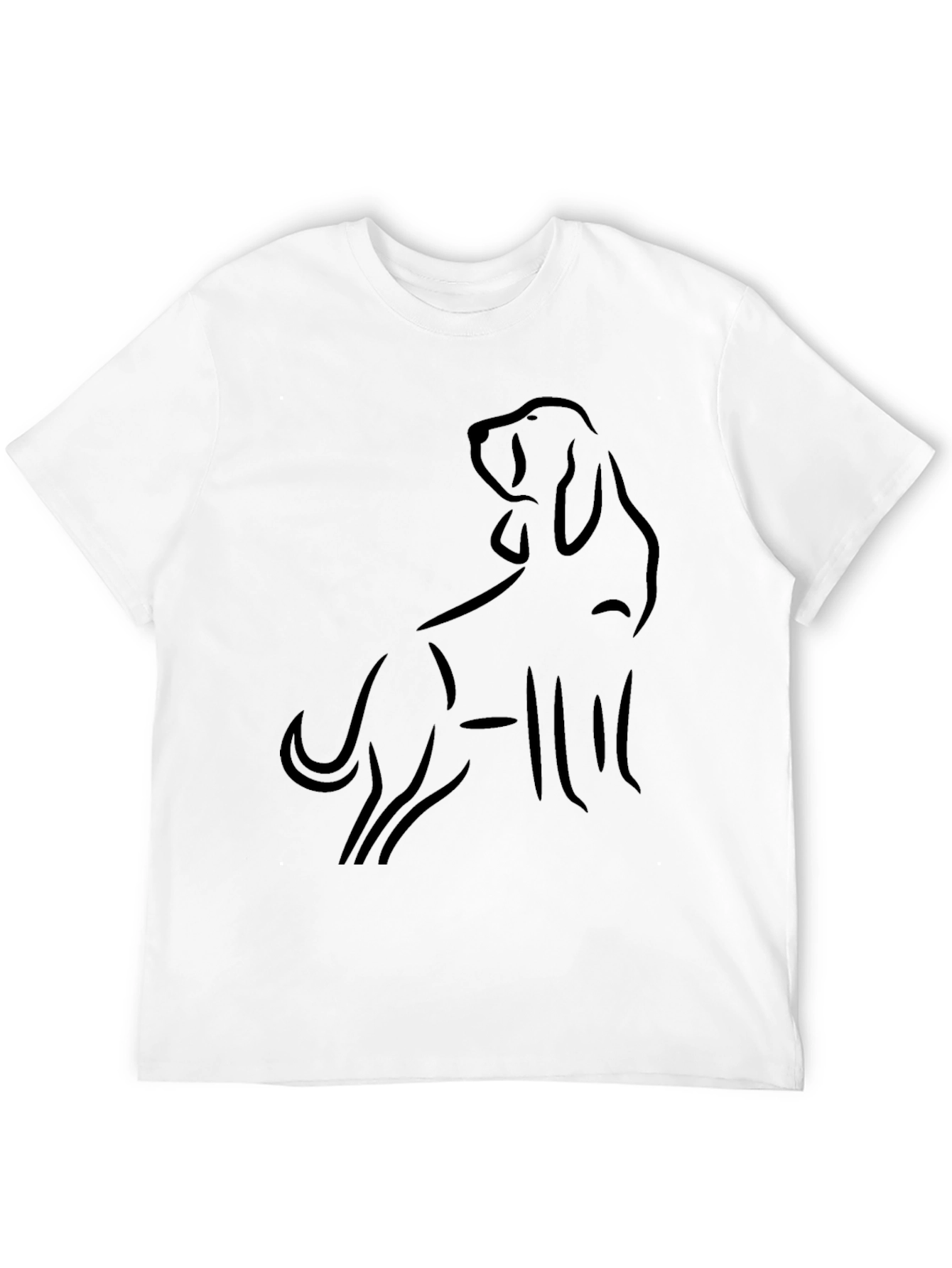 Black Dog Outline Graphic T-Shirt