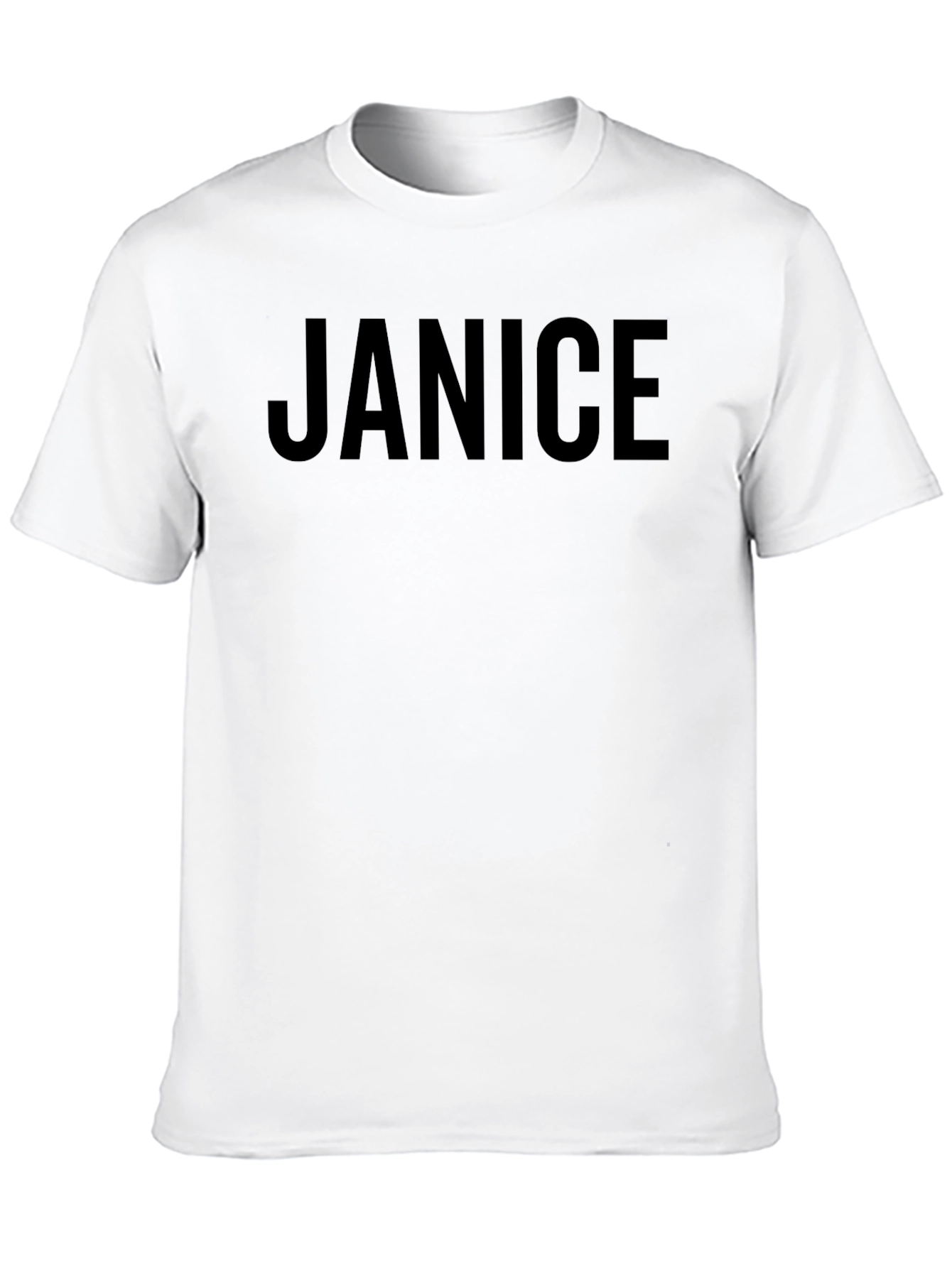 Janice Personalized Black Cotton Tee