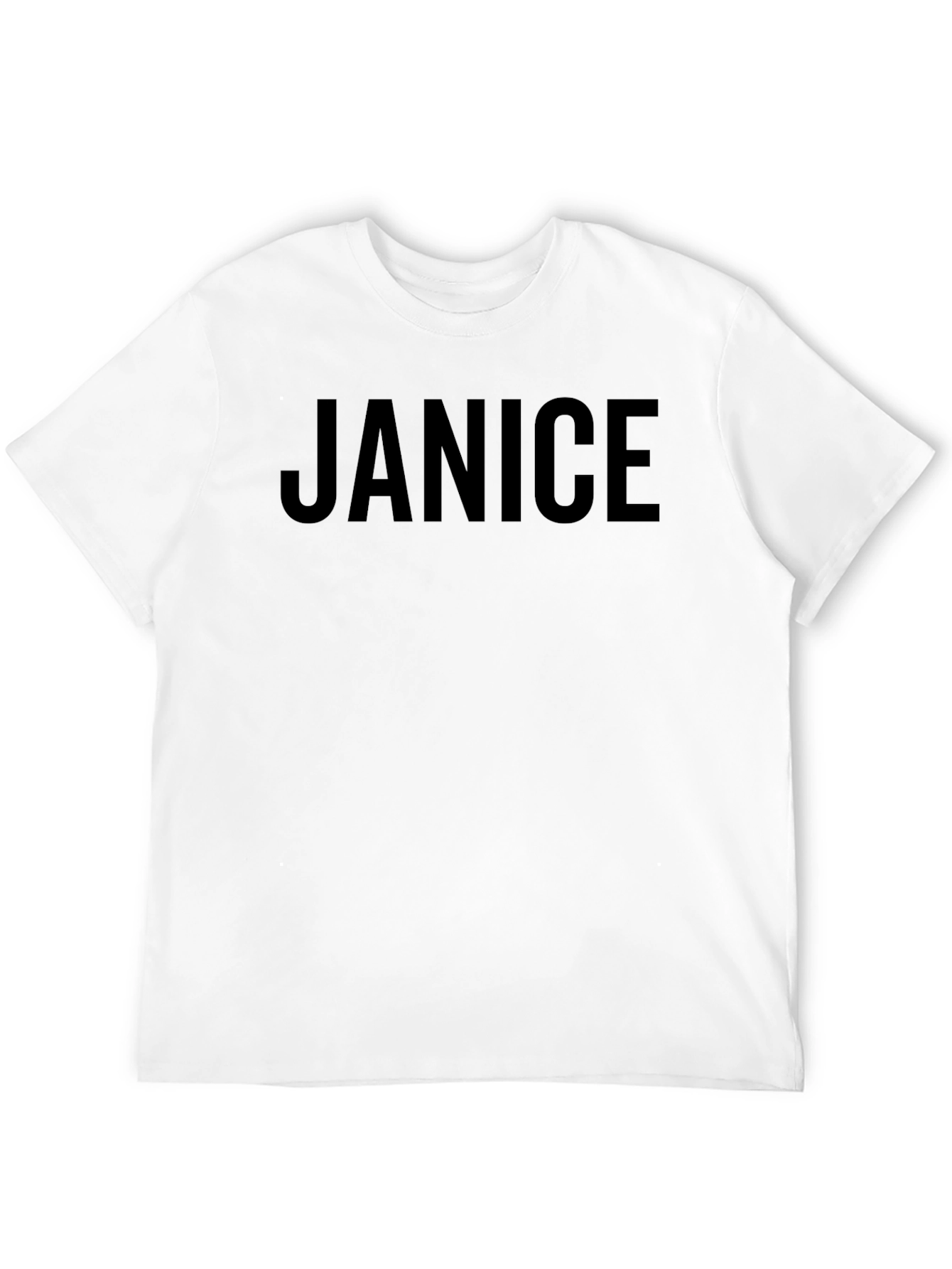 Janice Personalized Black Cotton Tee