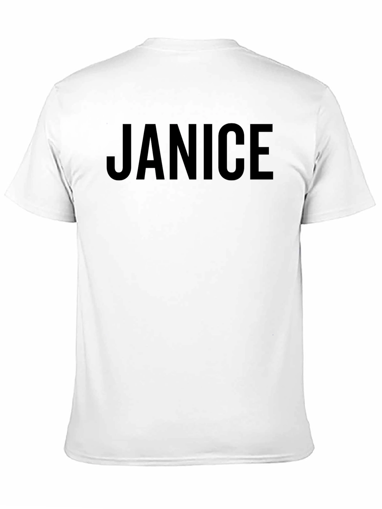 Janice Personalized Black Cotton Tee