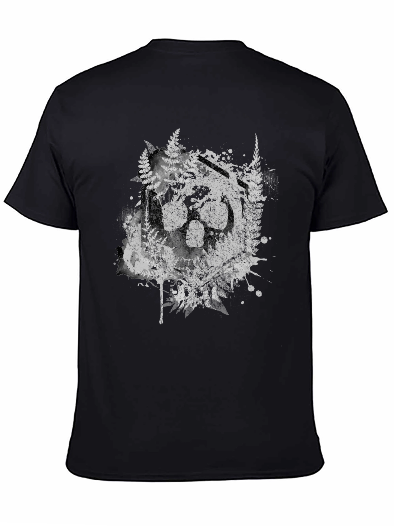 Nature Wolf Paw Print Graphic T-Shirt