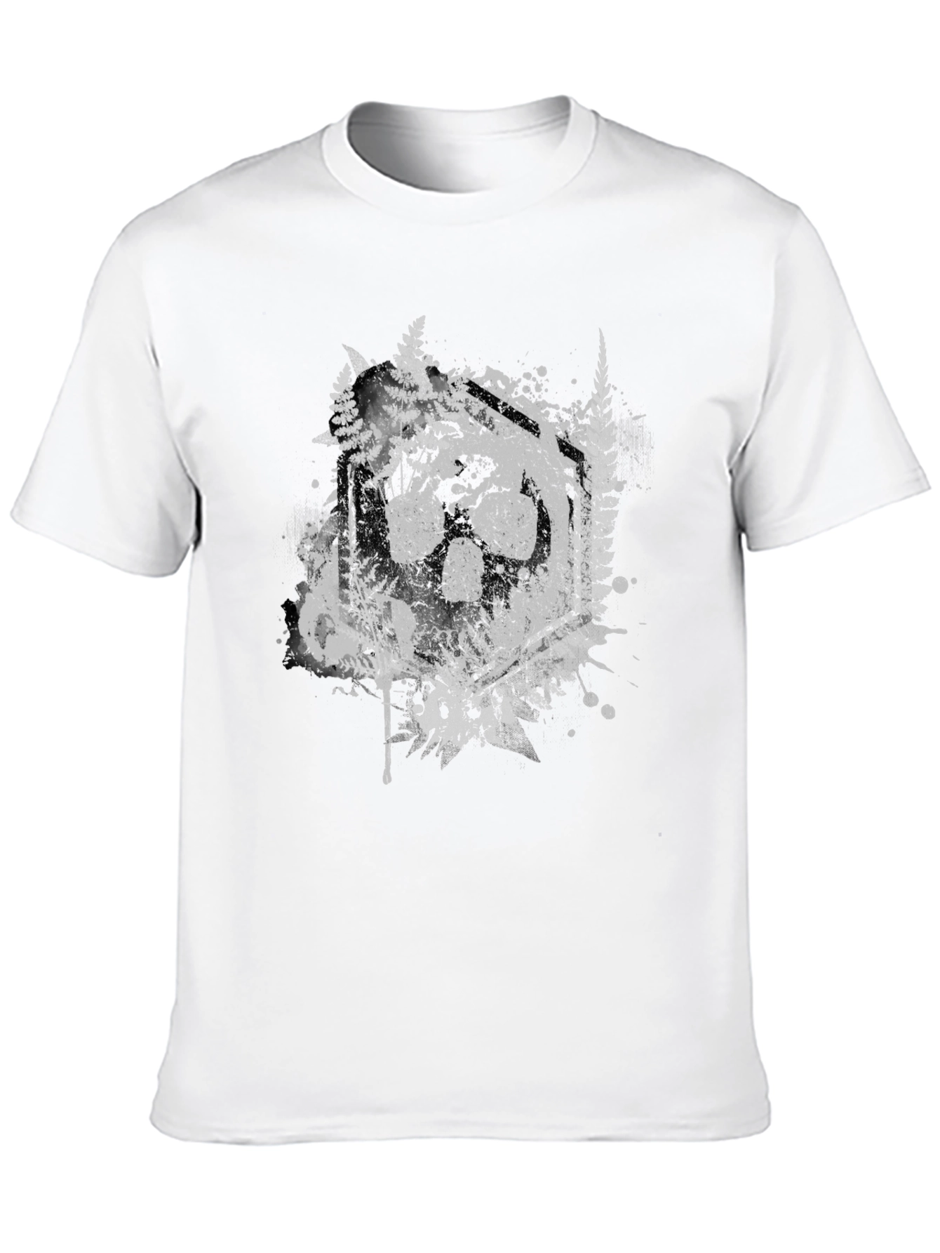 Nature Wolf Paw Print Graphic T-Shirt
