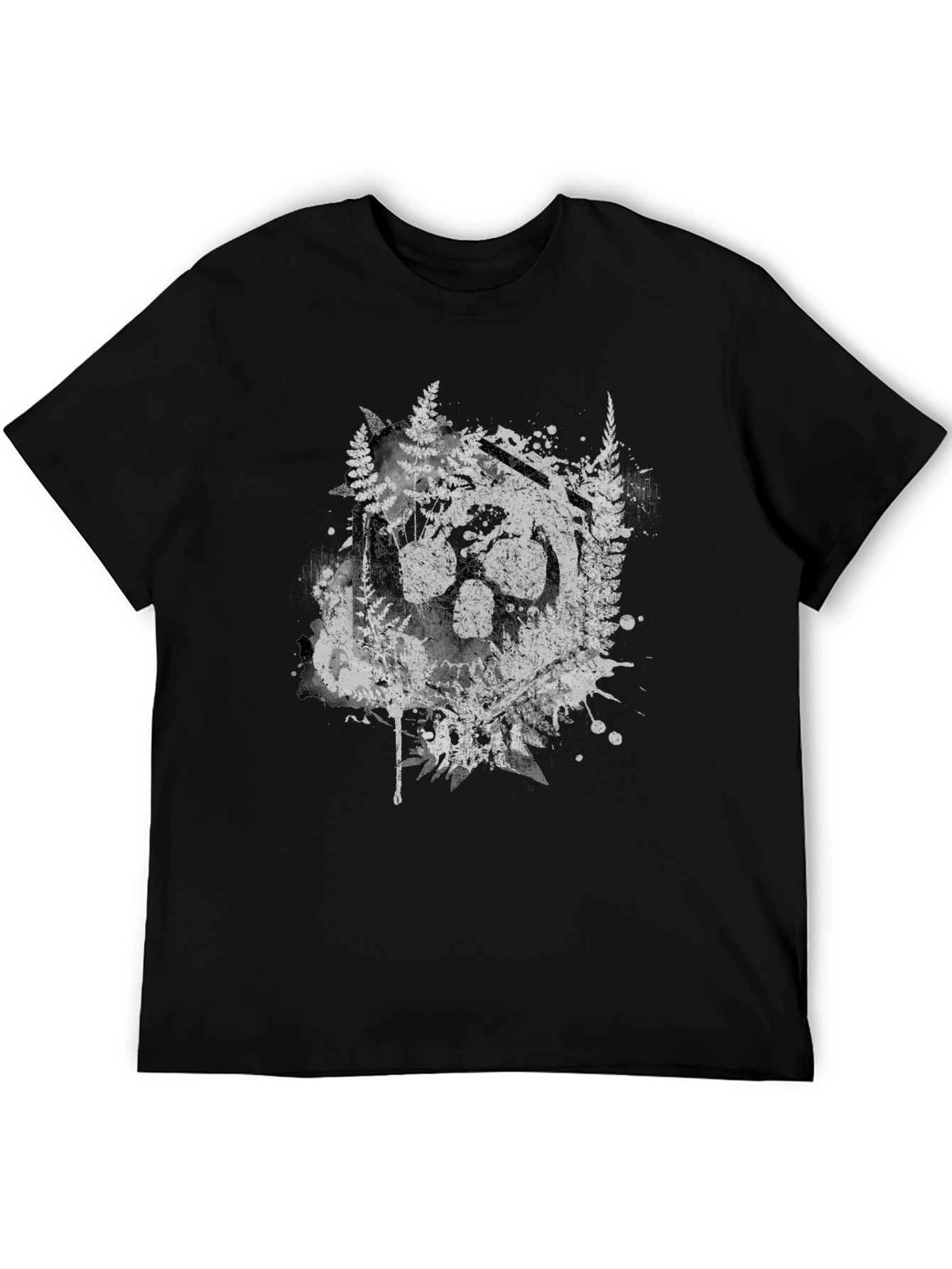 Nature Wolf Paw Print Graphic T-Shirt