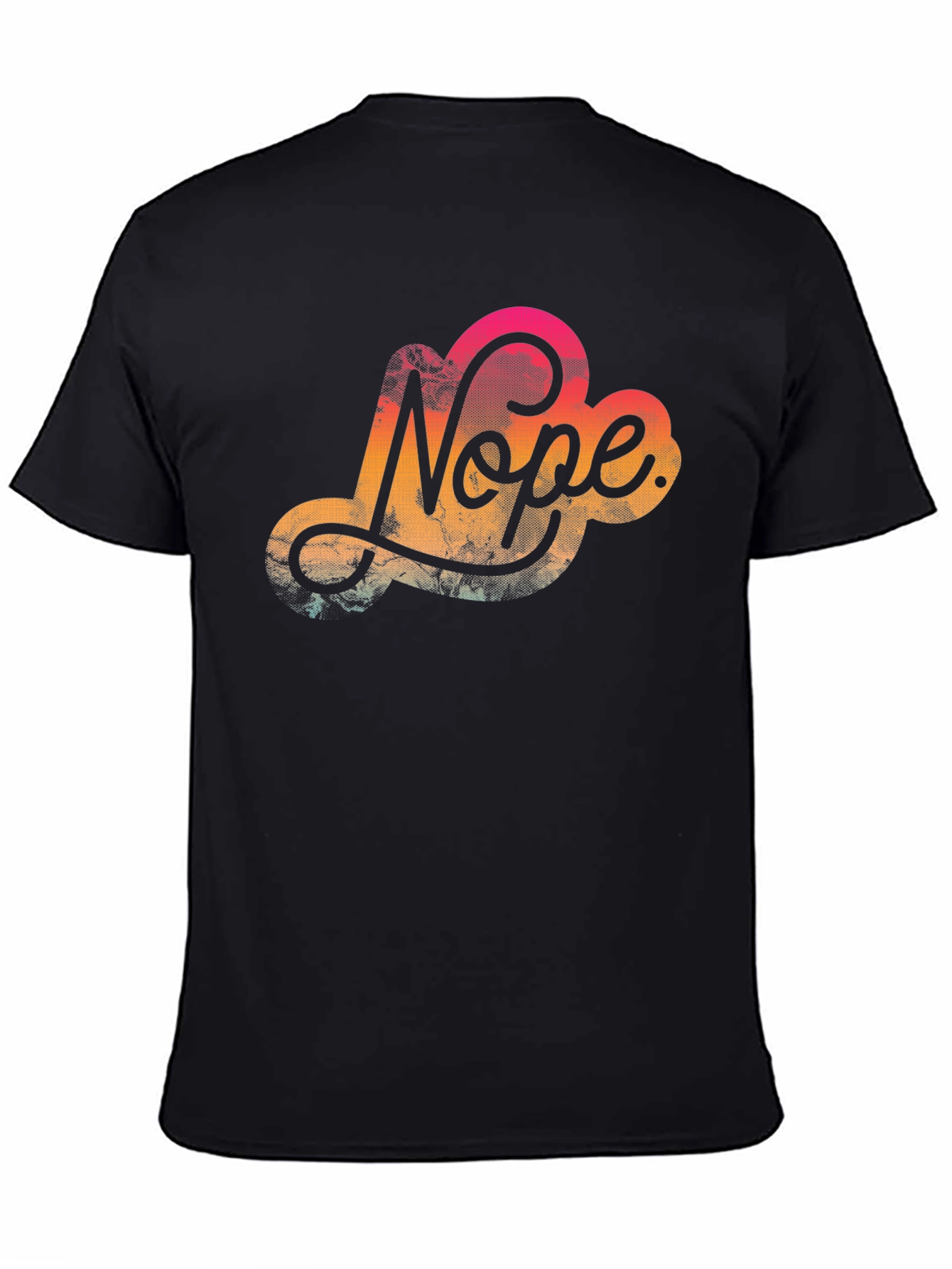 Nope Graphic Tee - Casual Black T-Shirt