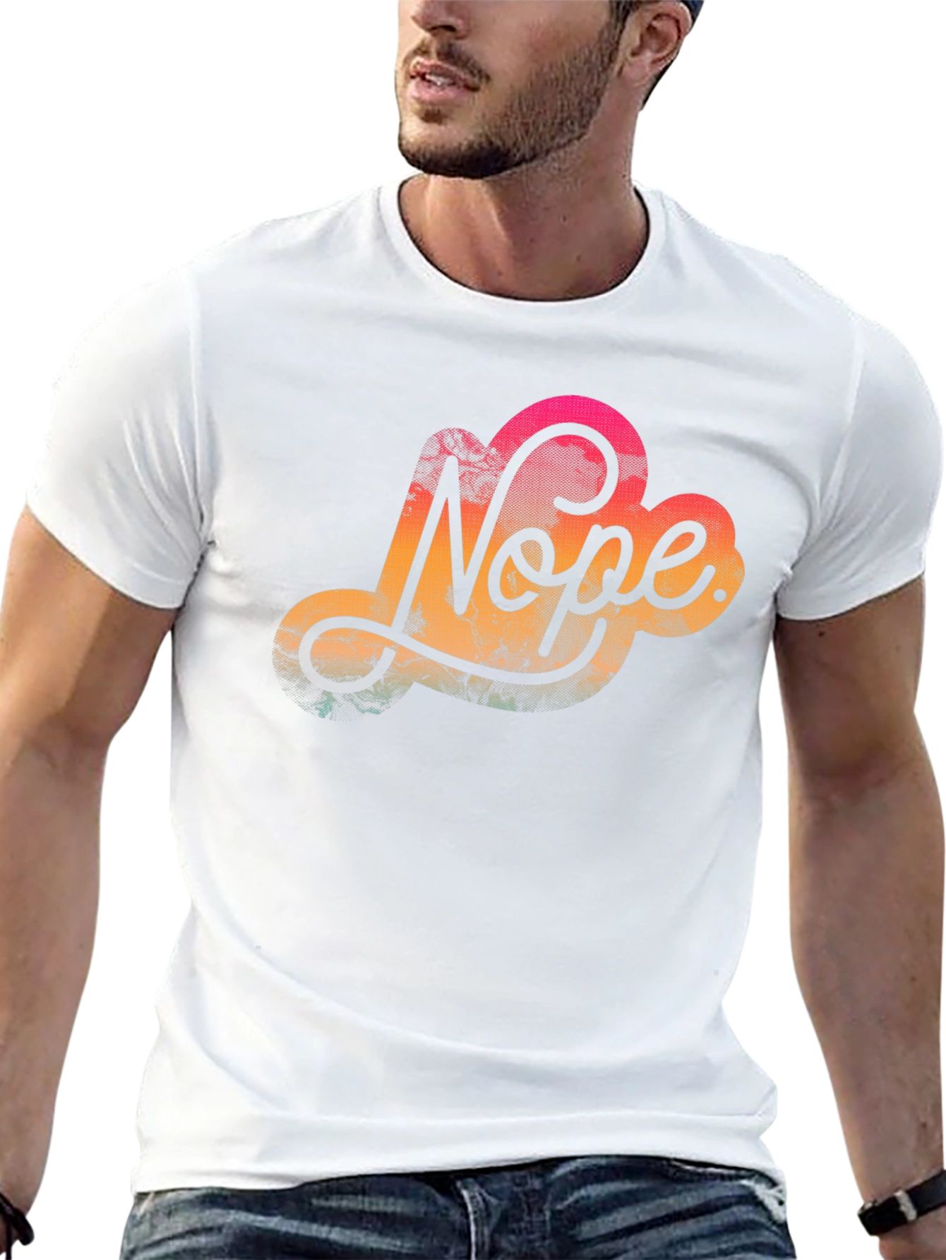 Nope Graphic Tee - Casual Black T-Shirt