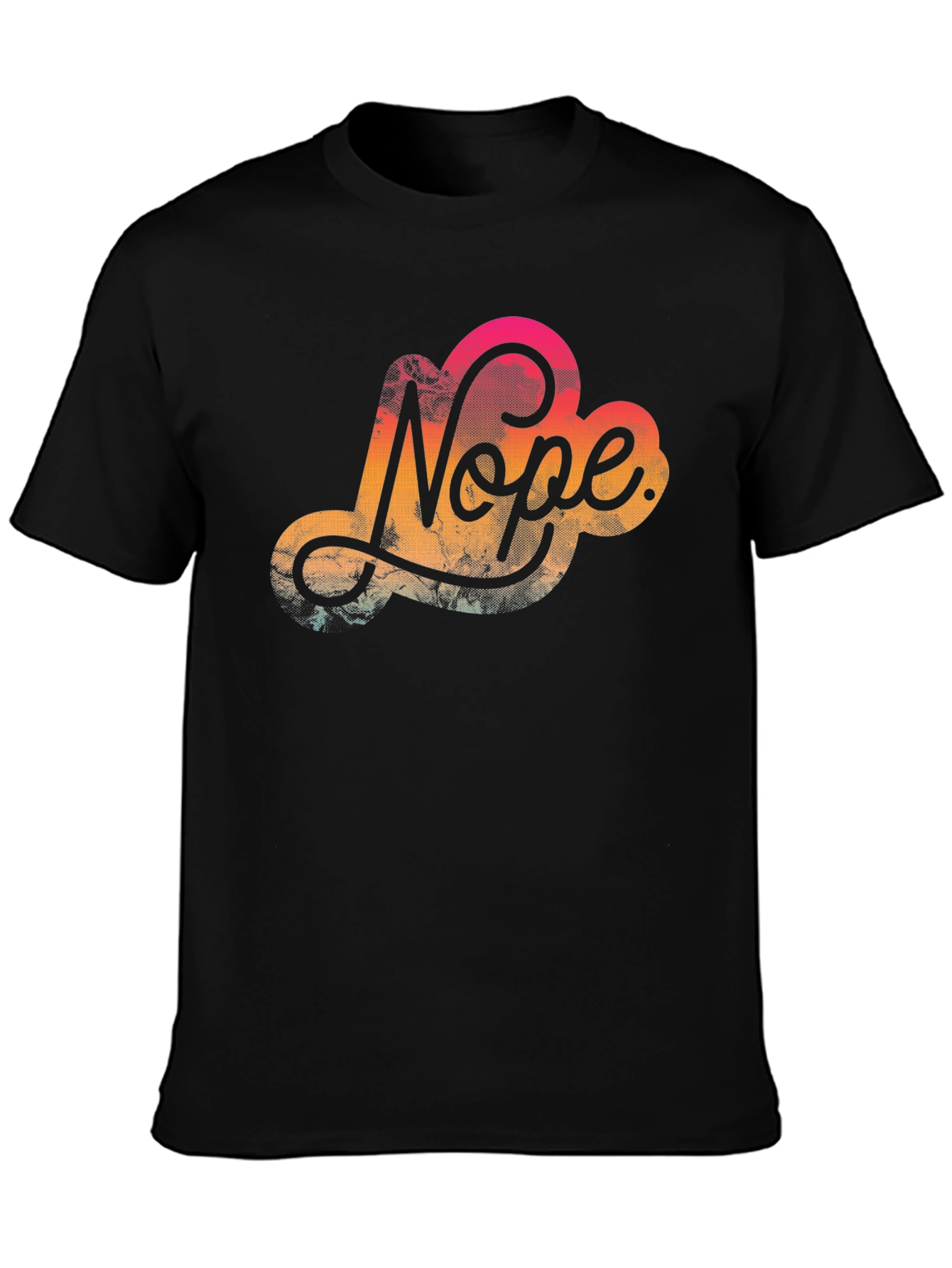 Nope Graphic Tee - Casual Black T-Shirt