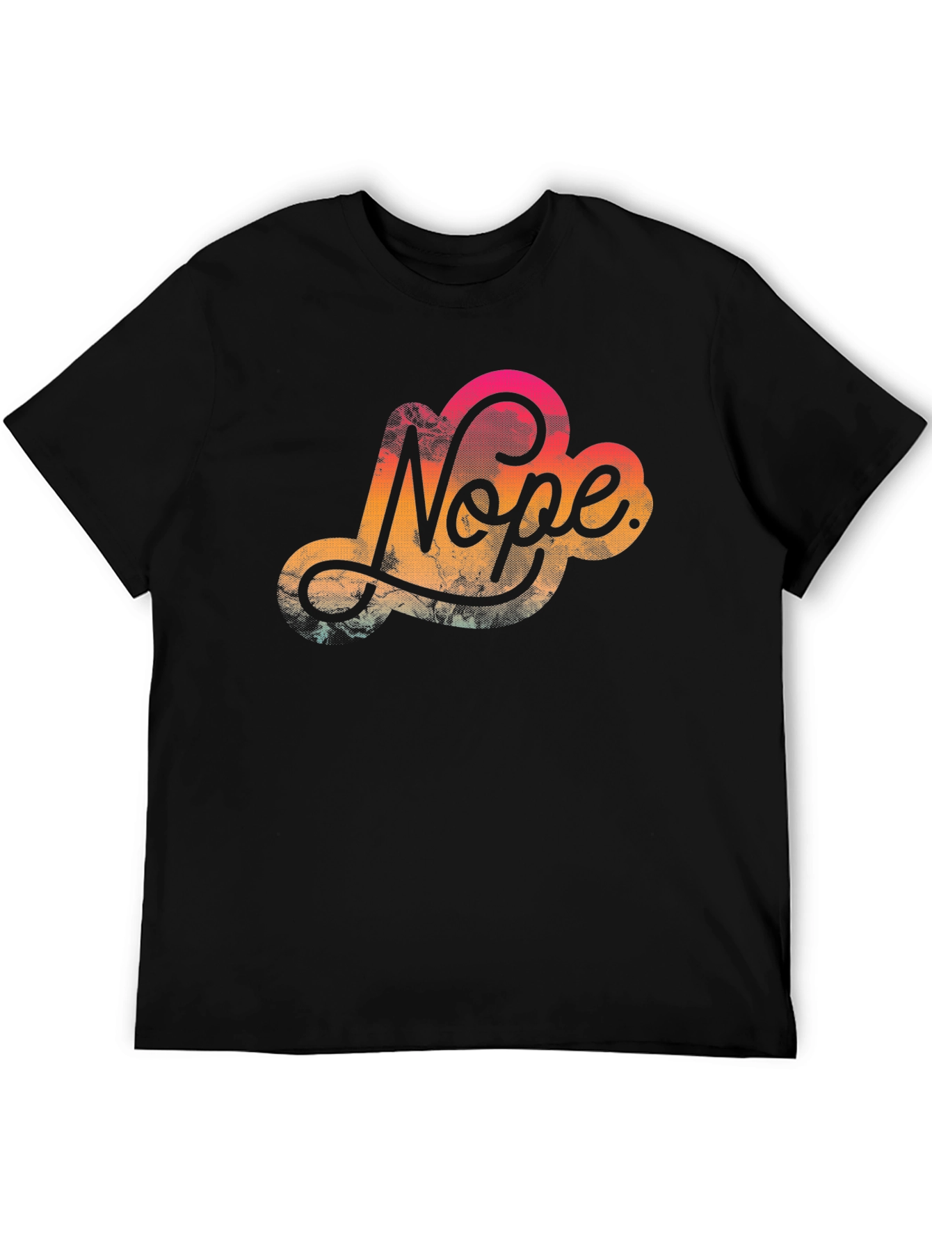 Nope Graphic Tee - Casual Black T-Shirt