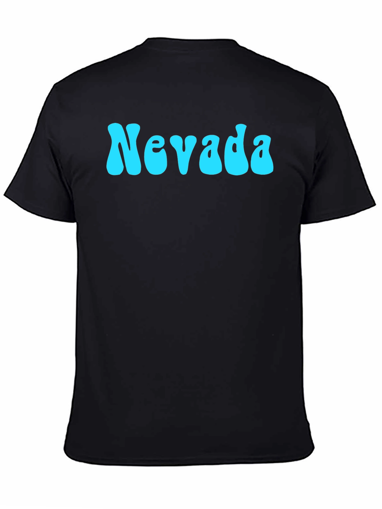 Nevada Retro Style Graphic Tee - Black Cotton T-Shirt
