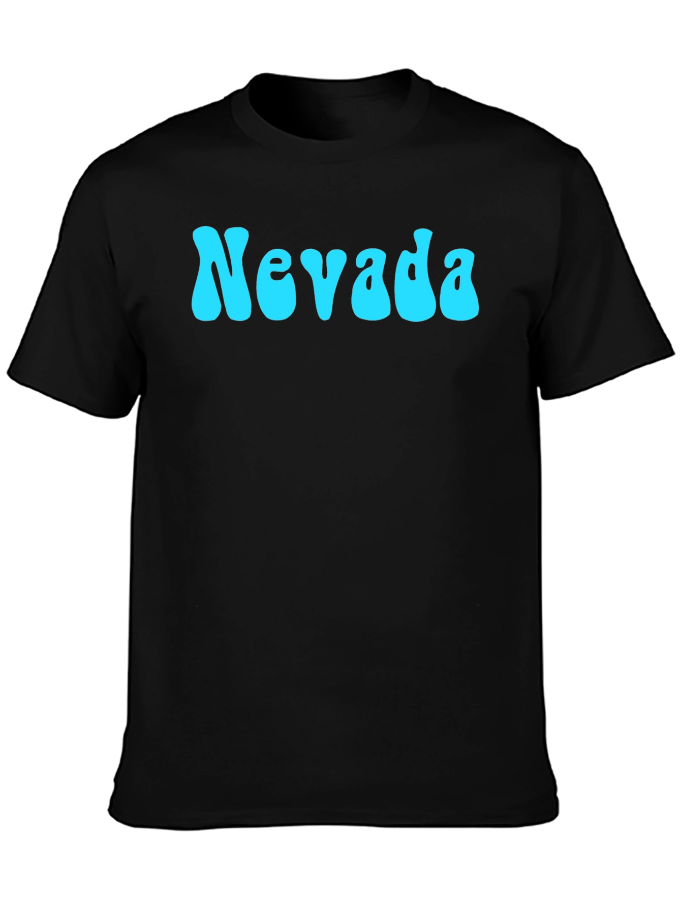 Nevada Retro Style Graphic Tee - Black Cotton T-Shirt