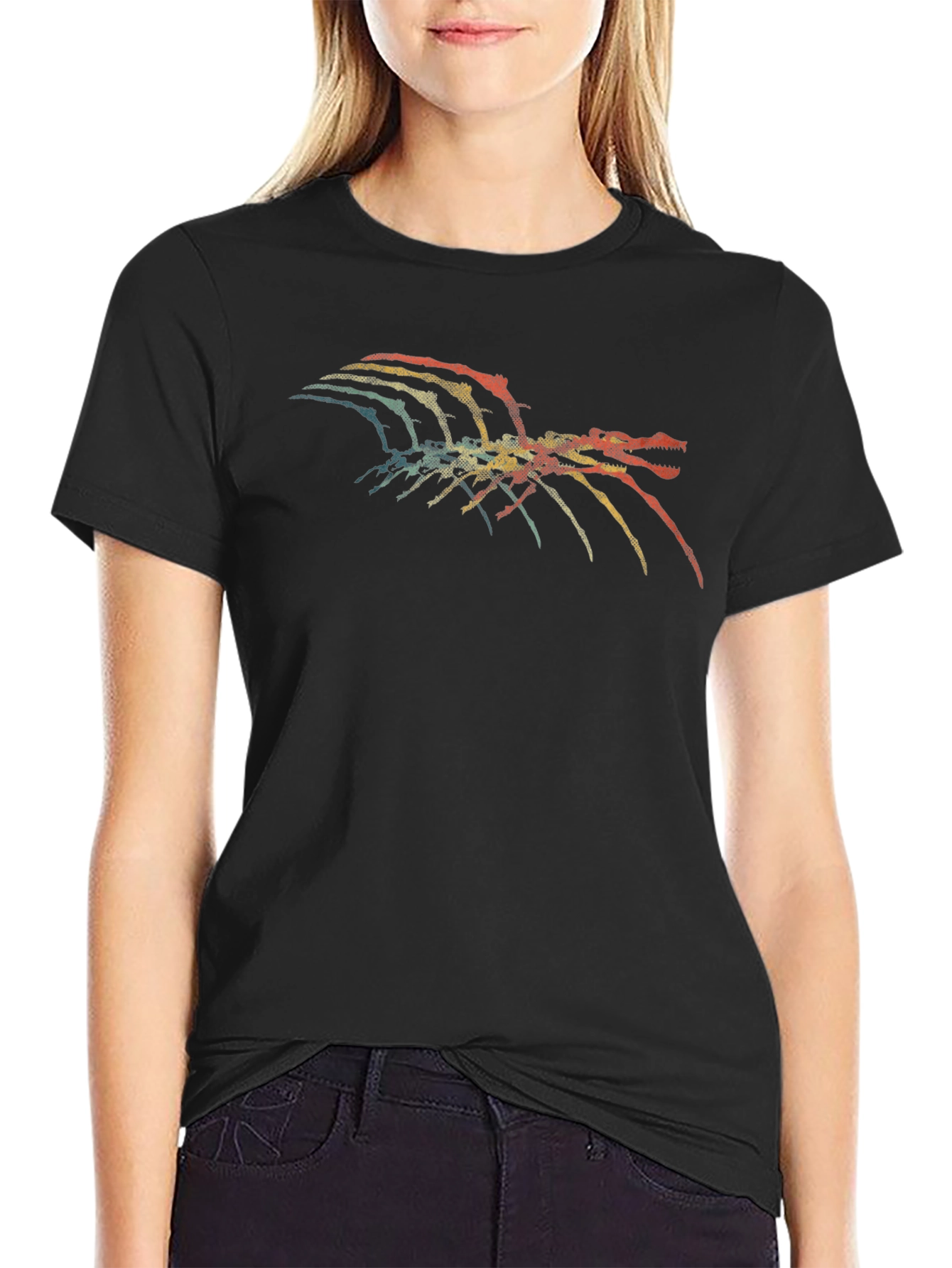 Retro Pterodactyl T-Shirt - Black Tee