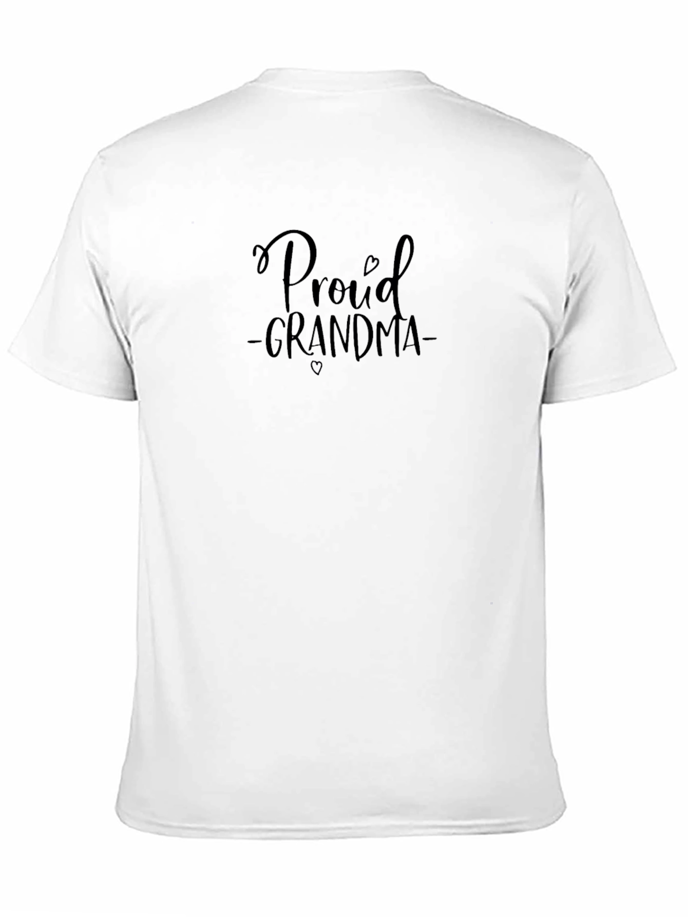 Proud Grandma Black Graphic T-Shirt