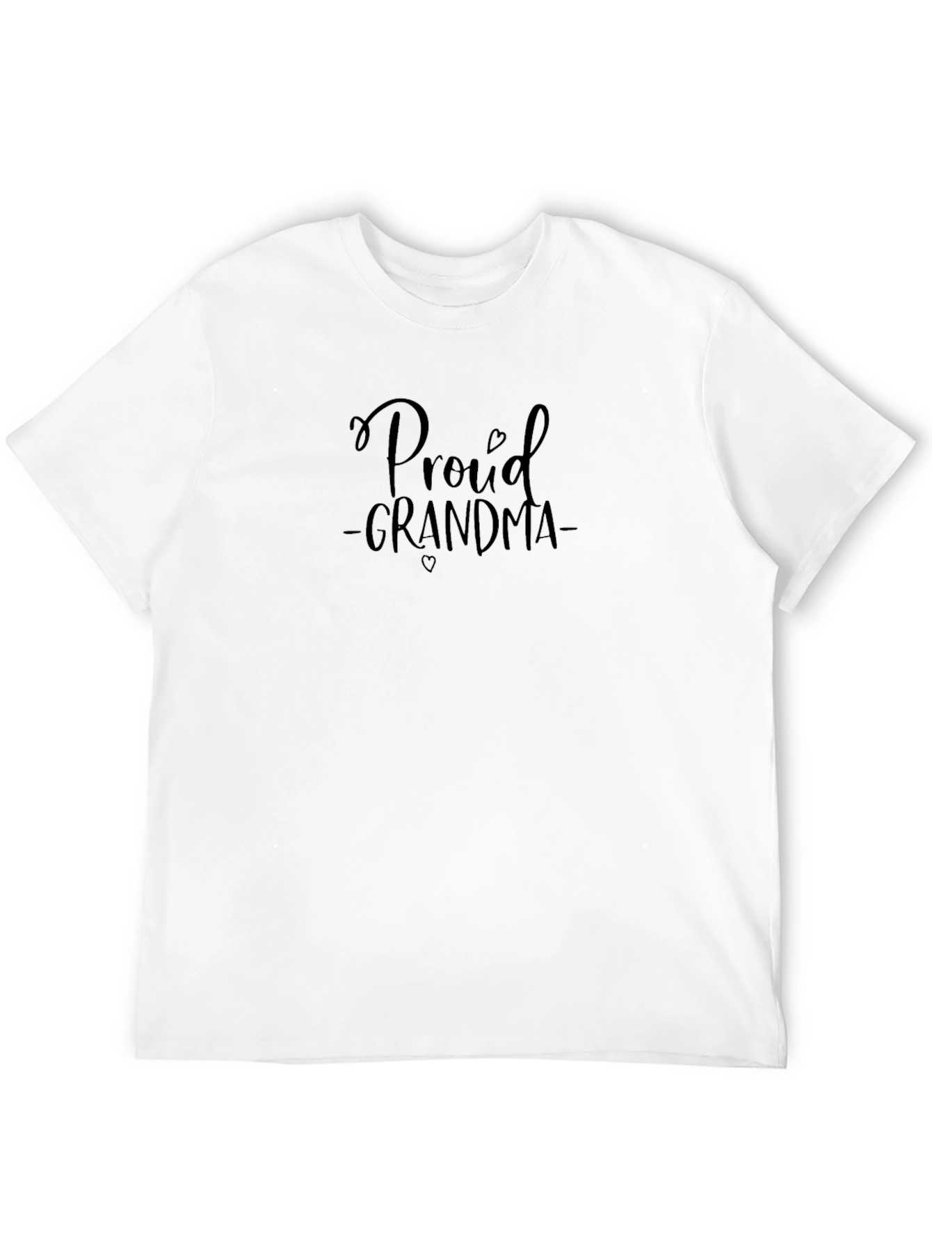 Proud Grandma Black Graphic T-Shirt
