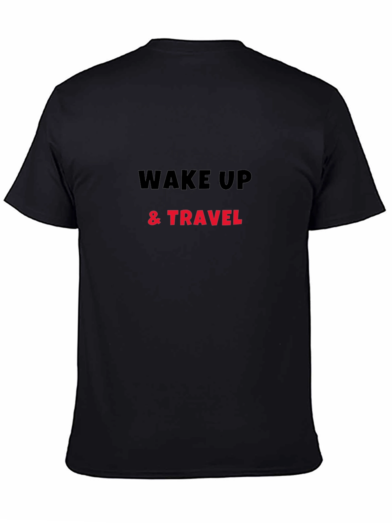 Wake Up & Travel Black T-Shirt