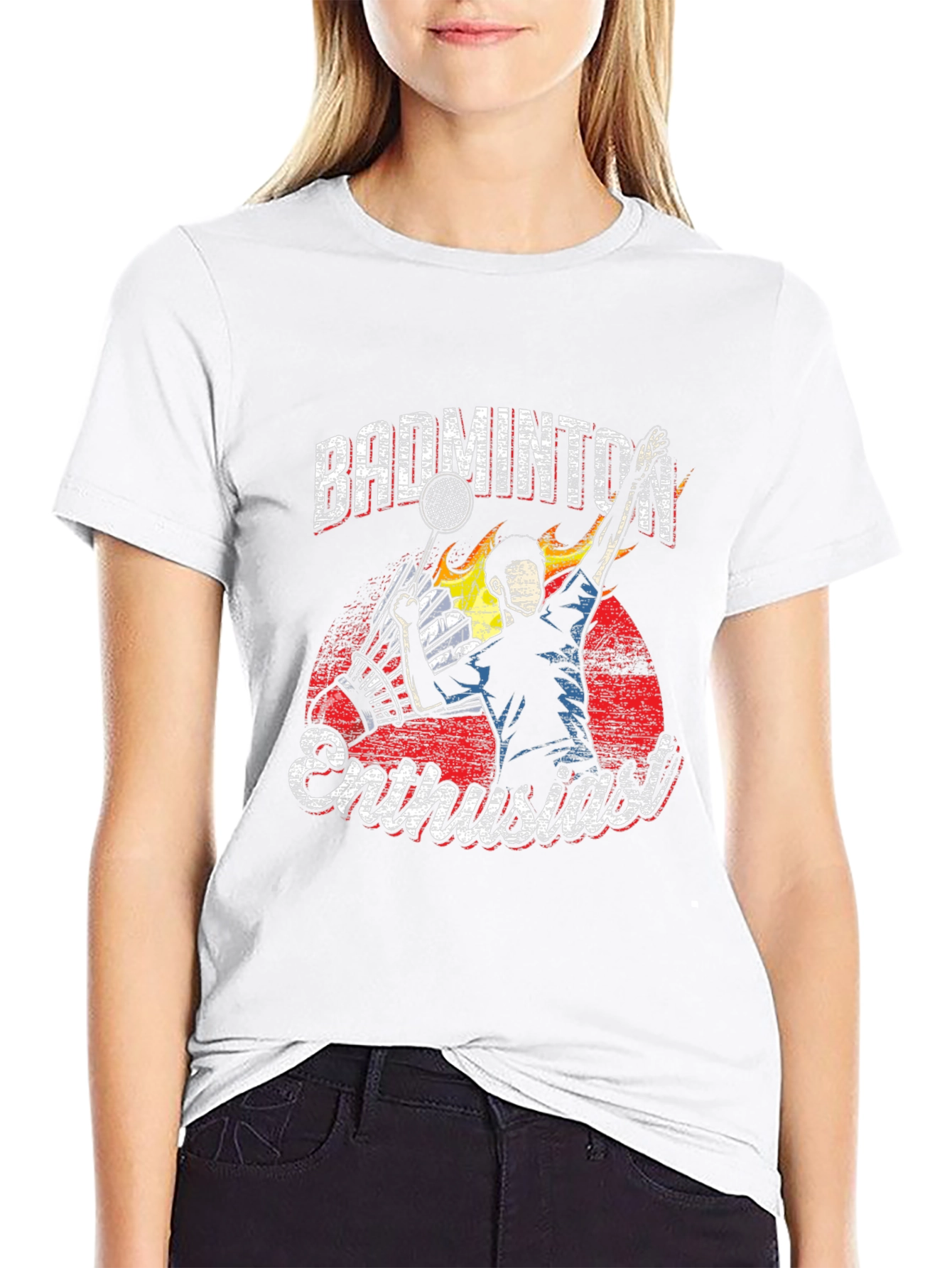 Badminton Enthusiast Graphic T-Shirt