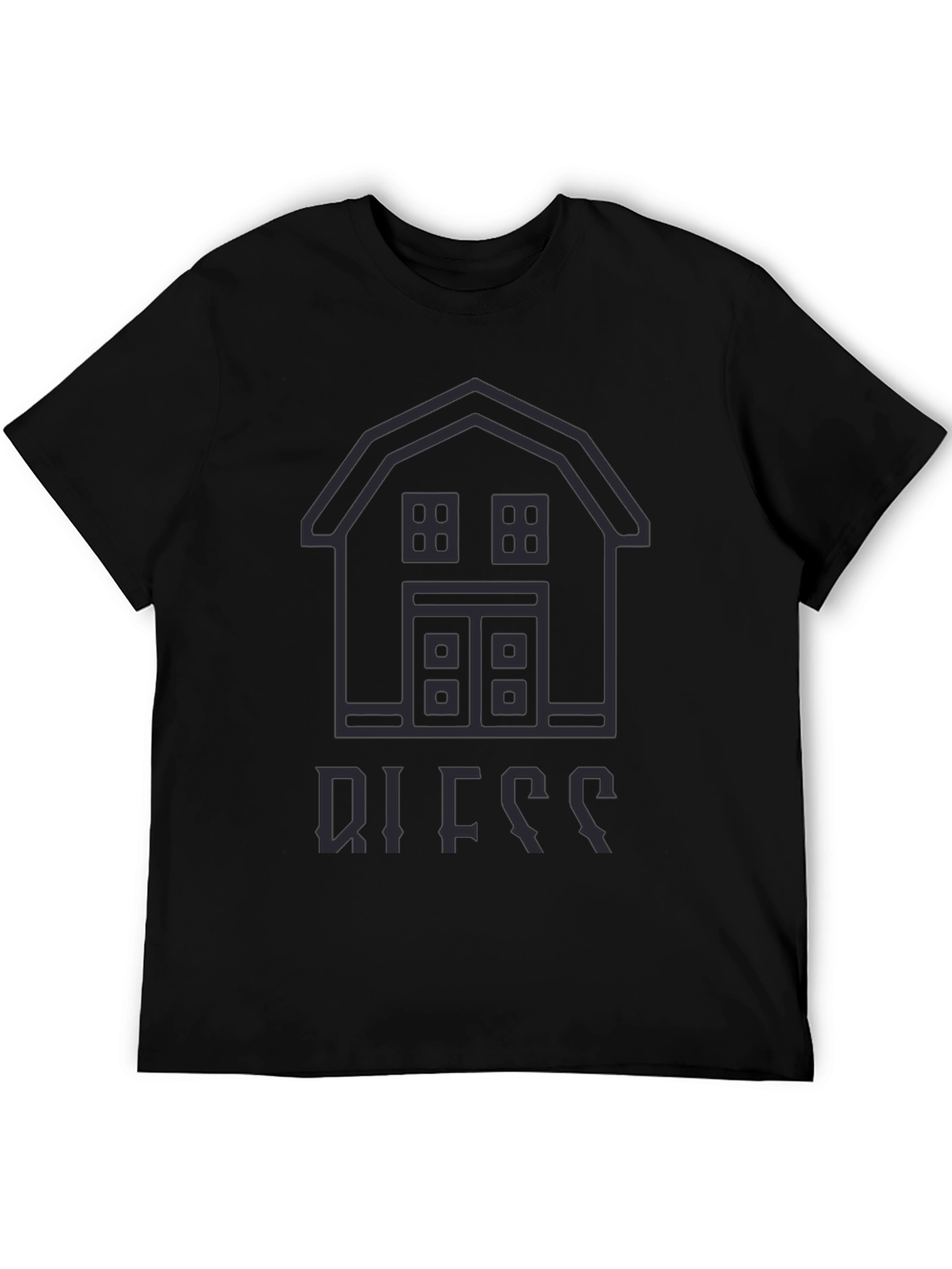 Barn Outline Black T-Shirt