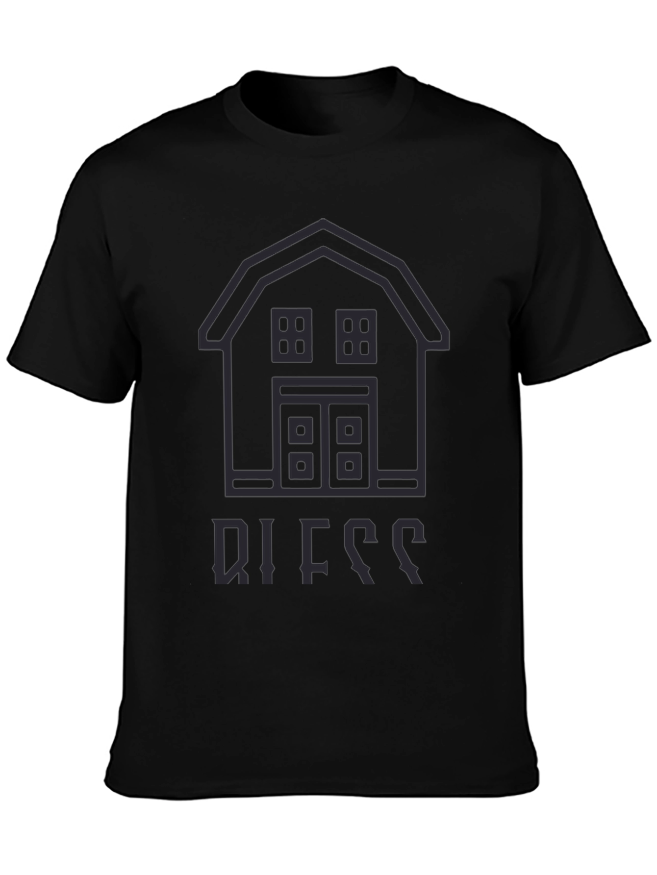 Barn Outline Black T-Shirt