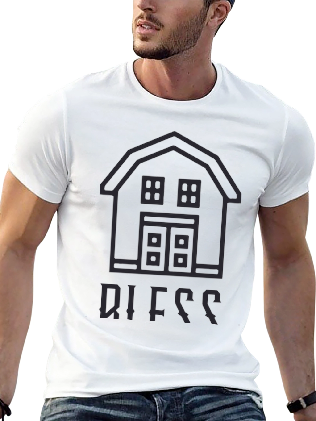 Barn Outline Black T-Shirt