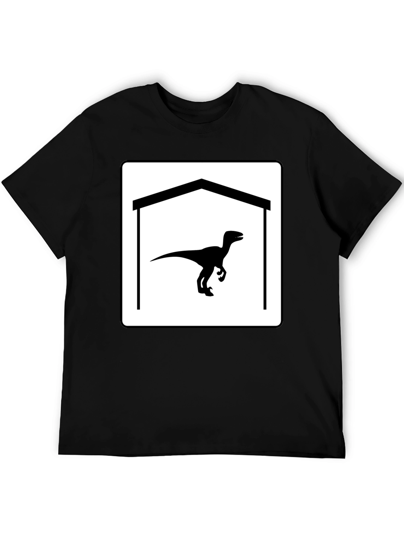 Raptor Garage T-Shirt - Black Cotton Graphic Tee
