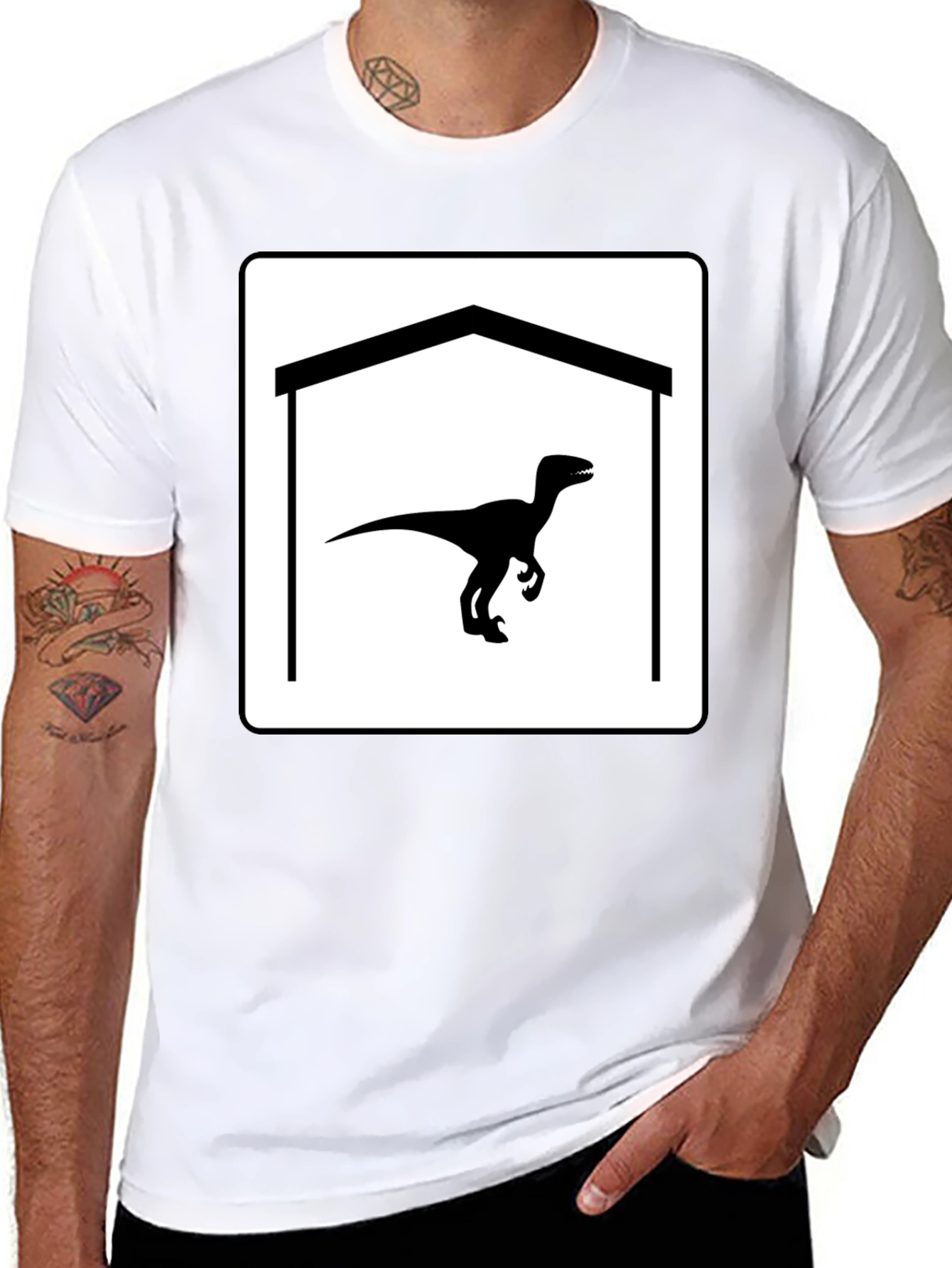 Raptor Garage T-Shirt - Black Cotton Graphic Tee