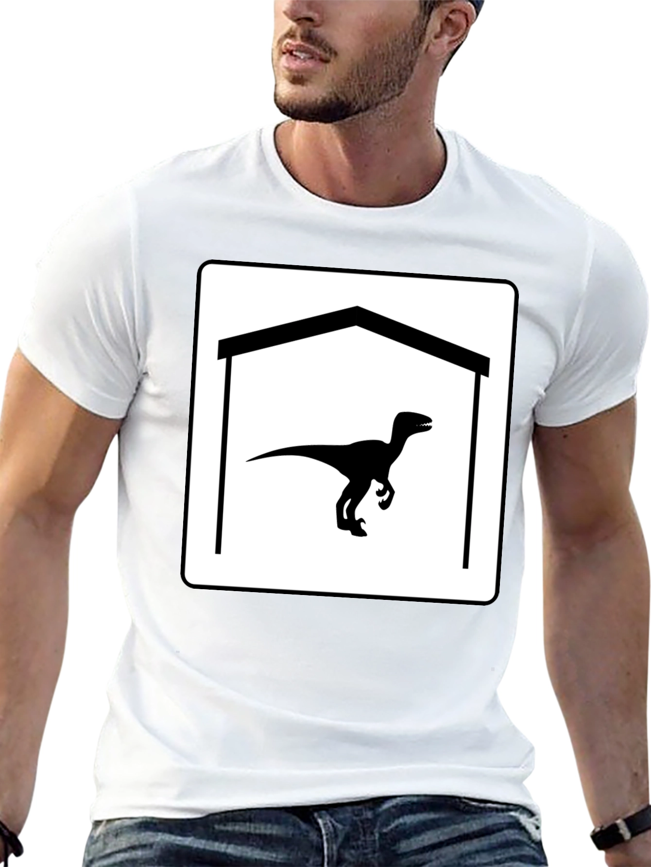 Raptor Garage T-Shirt - Black Cotton Graphic Tee