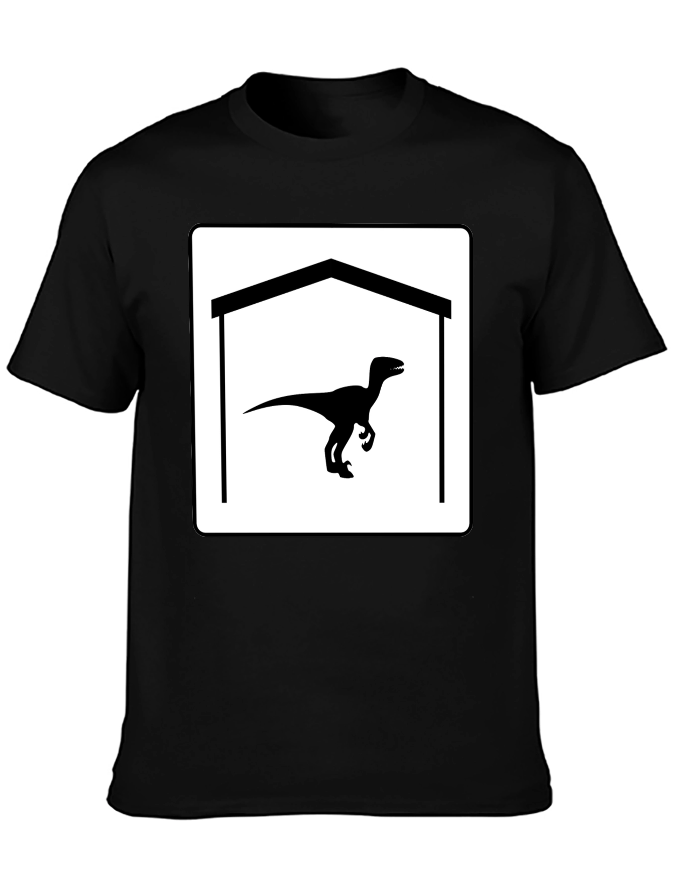 Raptor Garage T-Shirt - Black Cotton Graphic Tee