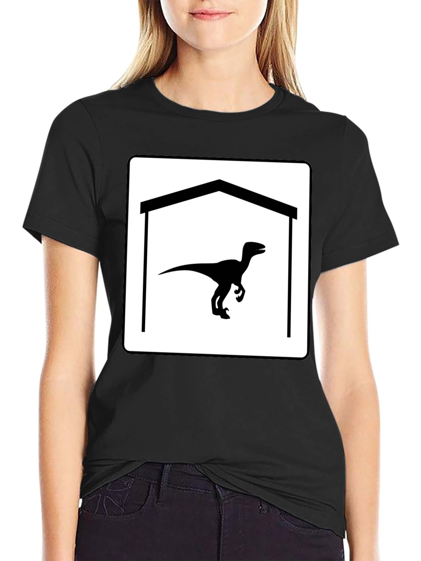 Raptor Garage T-Shirt - Black Cotton Graphic Tee