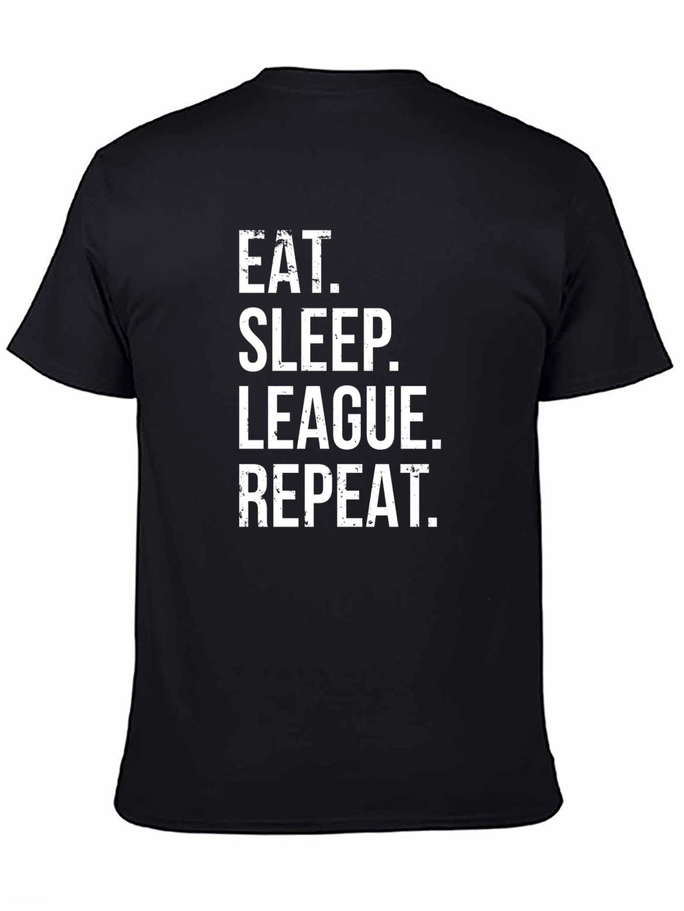 Eat Sleep League Repeat Black T-Shirt