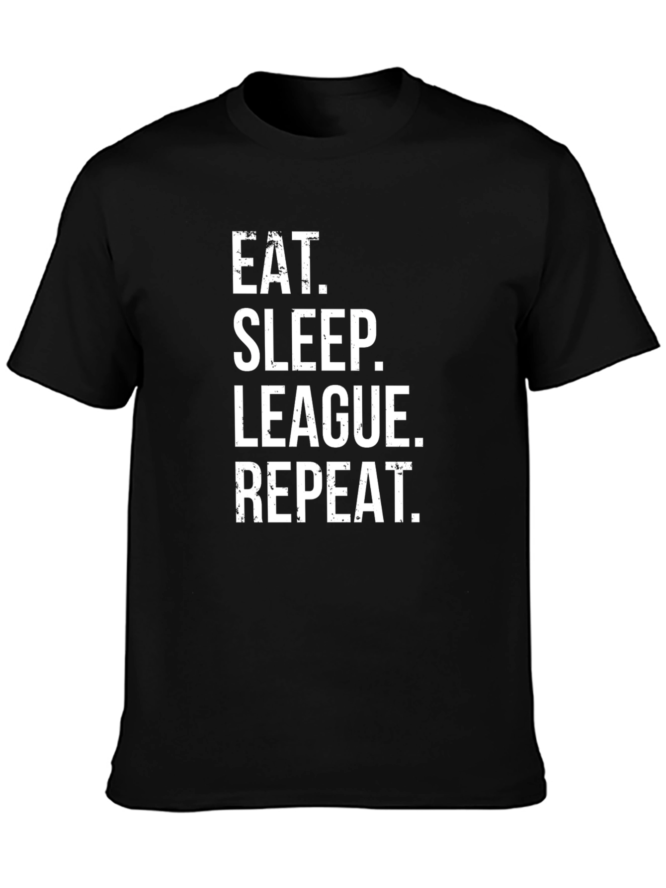 Eat Sleep League Repeat Black T-Shirt