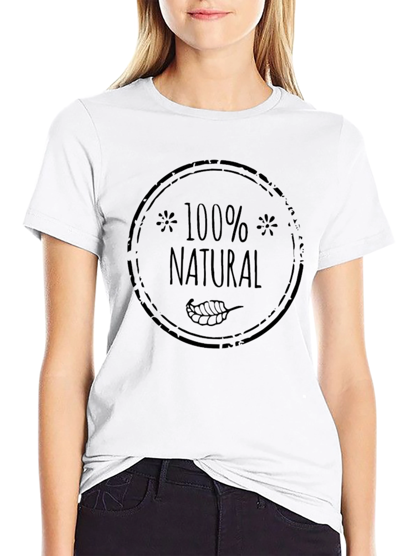 100% Natural Graphic Print T-Shirt