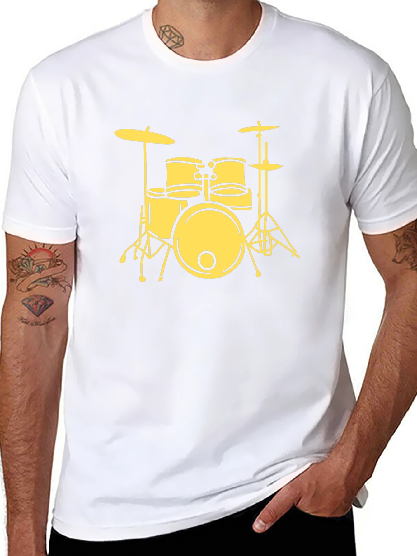 Drum Kit Graphic Tee - Black